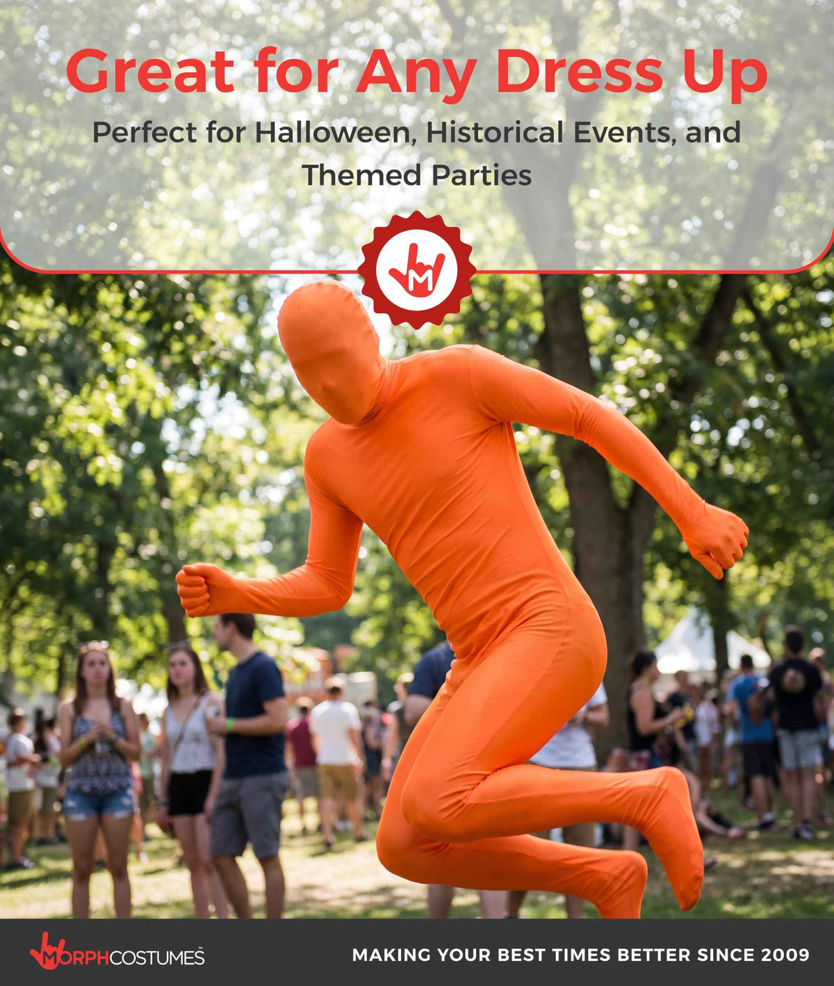 Morphsuits, Orange Morphsuit, Halloween Costume, Medium
