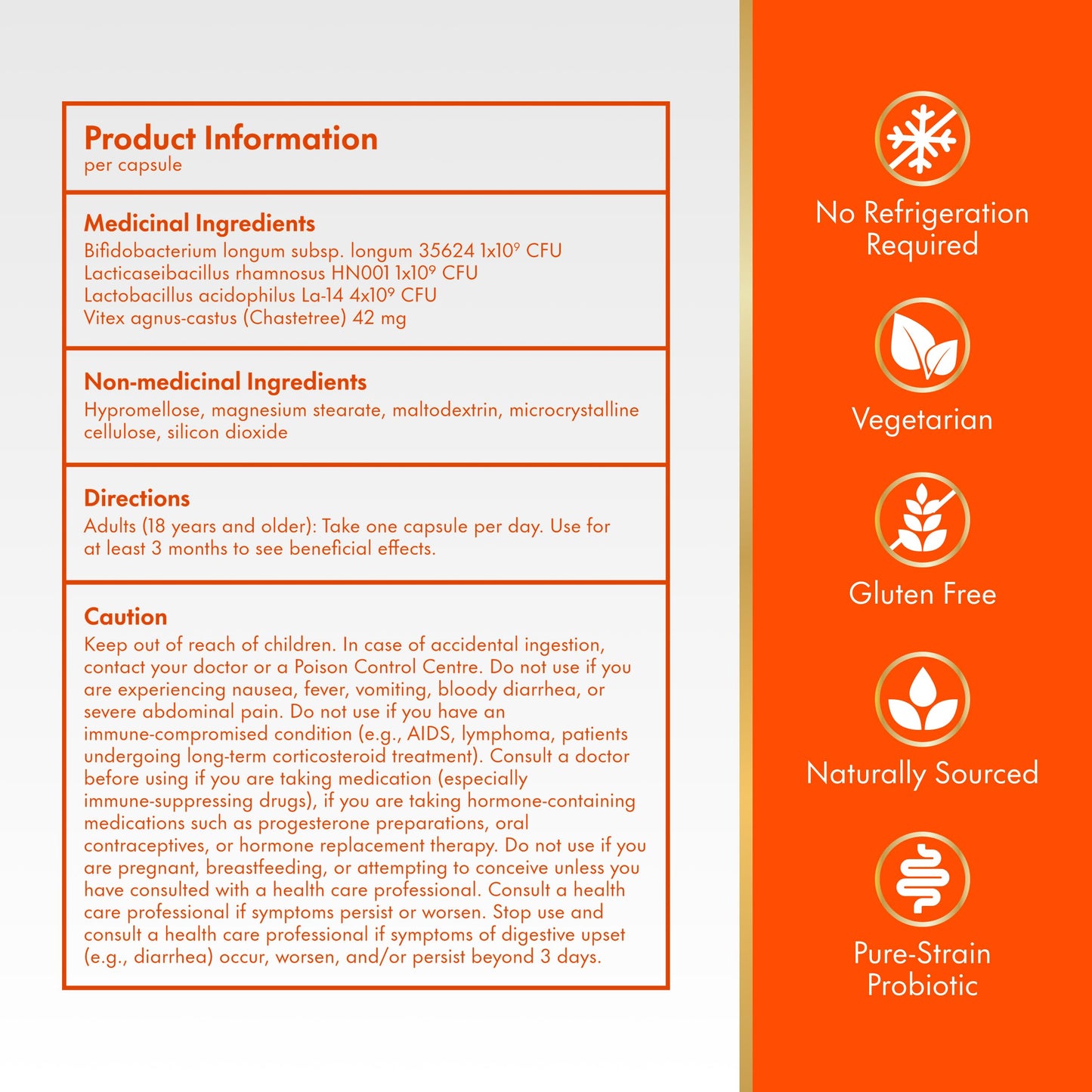 Align Probiotic, Women's Dual Action, Multi-Strain Probiotic, with Chaste Tree, Soothes Occasional Abdominal Discomfort, Gas, Bloating, 28 Capsules 🍁 All In One Marketplace Canada