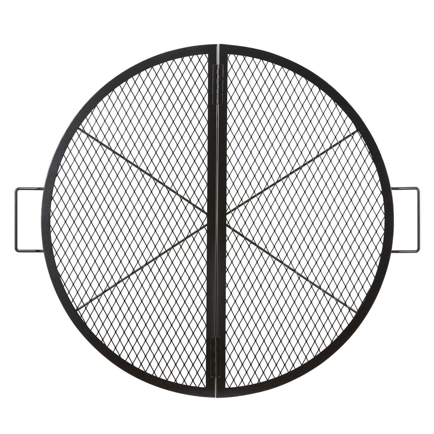 VEVOR X-Marks Fire Pit Grill Grate, Foldable Round Cooking Grate, Heavy Duty Steel Campfire BBQ Grill Grid with Handle and Support X Wire, Portable Camping Cookware for Outside Party, 36 Inch Black 🍁 All In One Marketplace Canada