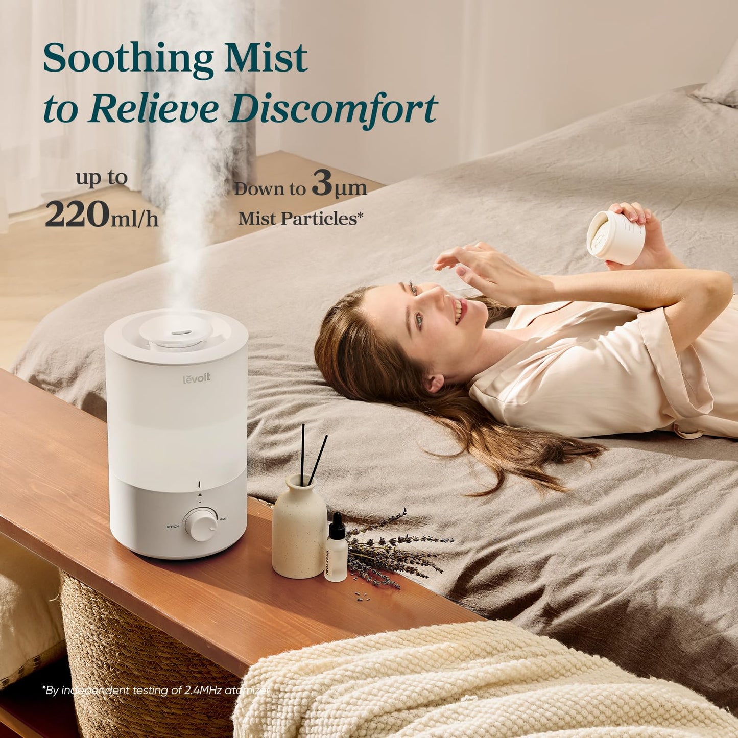 Levoit Humidifiers for Bedroom Large Room, 3L Top Fill, Oil Diffuser, White 🍁 All In One Marketplace Canada