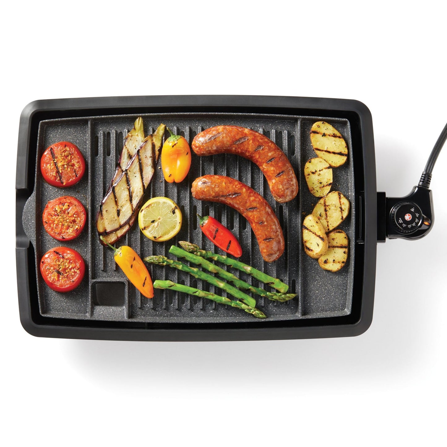 Starfrit The Rock Indoor Smokeless Electric BBQ Grill - Non-Stick 10" x 16" Cooking Surface - Adjustable Temperature 🍁 All In One Marketplace Canada