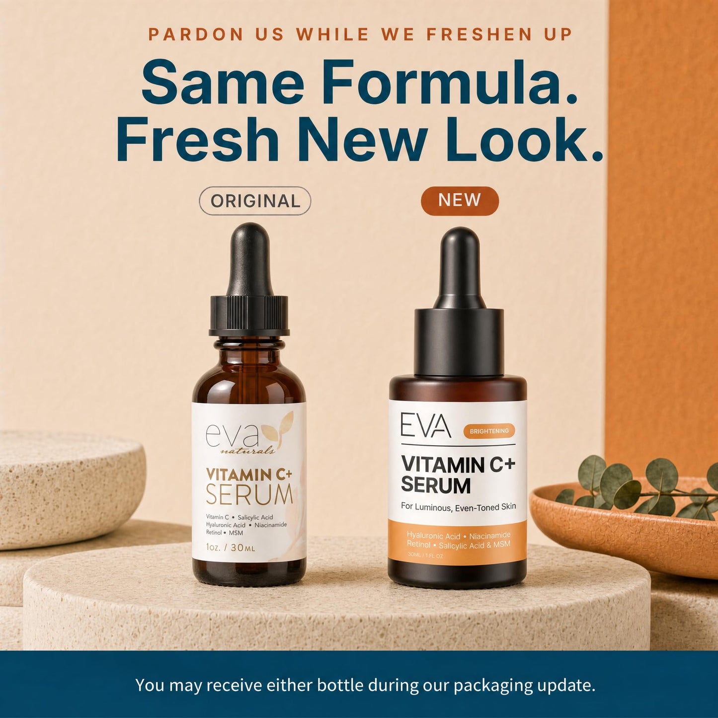 Eva Naturals Vitamin C+ Serum for Face – Anti Aging Facial Serum with Retinol, Salicylic Acid, Niacinamide & Hyaluronic Acid – Dark Spot, Fine Line & Wrinkle Support for Radiant Skin 🍁 All In One Marketplace Canada