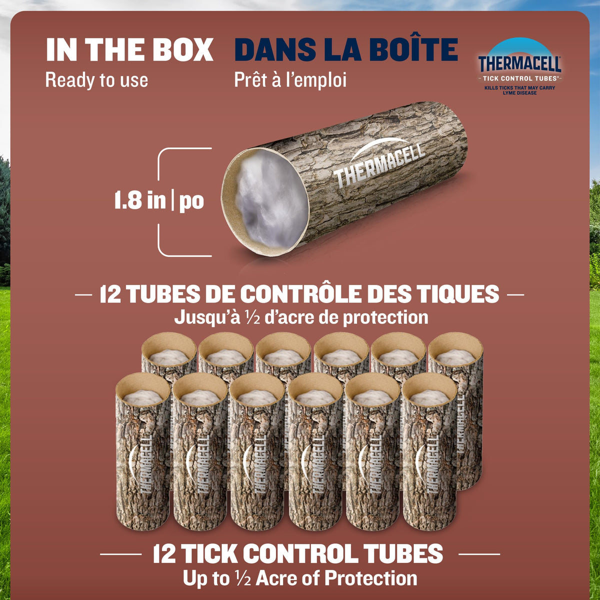 Thermacell Tick Control Tubes for Yards; 12 Pack; Protects 1/4 Acre from Ticks; No Spray, No Granules, No Mess; Environmentally Friendly Alternative to Tick Spray & Repellent 🍁 All In One Marketplace Canada