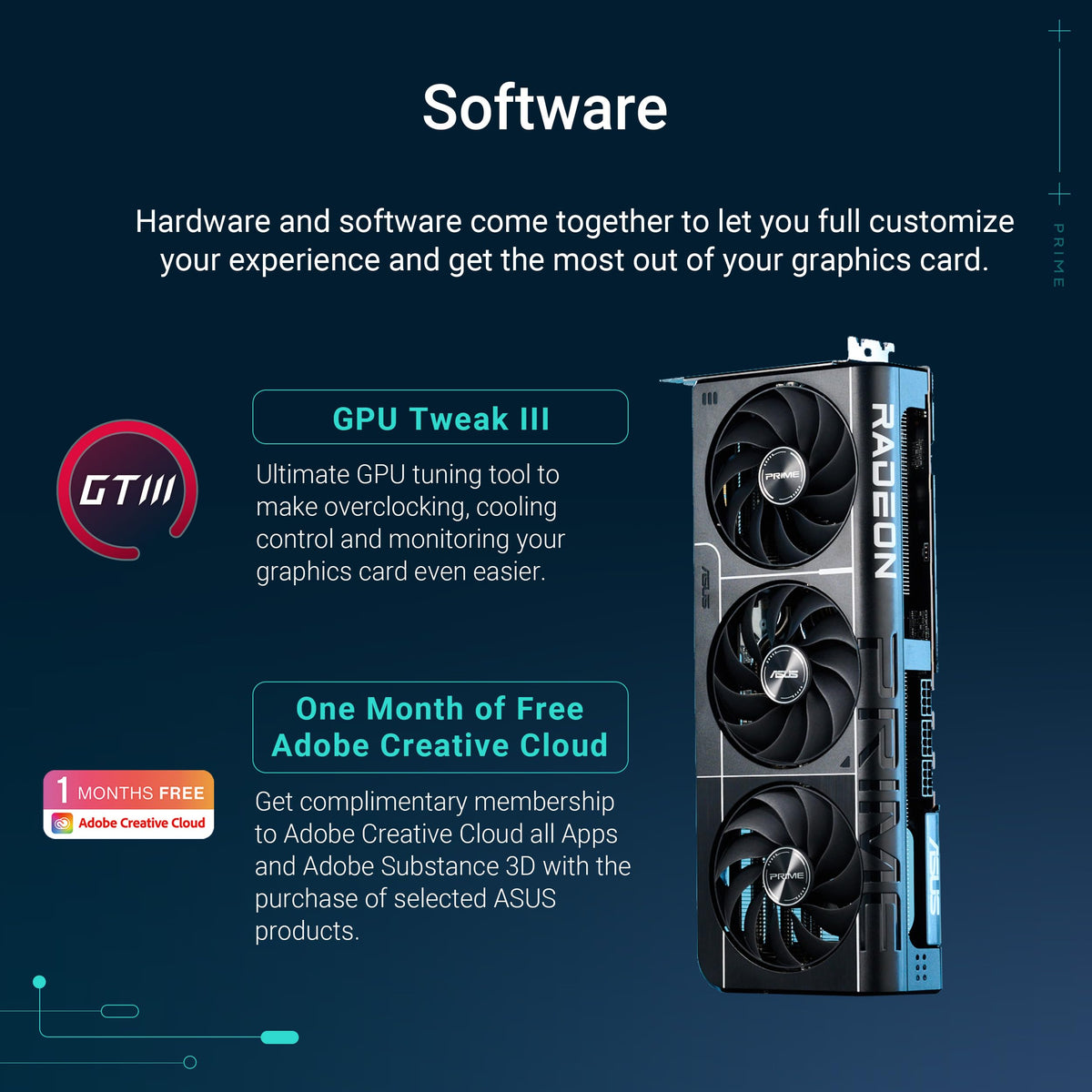ASUS Prime Radeon™ RX 9070 XT OC Edition Graphics Card (PCIe 5.0, HDMI/DP 2.1, 2.5-Slot Design, axial-tech Fans, Dual Ball Fan Bearings, Dual BIOS, ASUS GPU Guard) 🍁 All In One Marketplace Canada