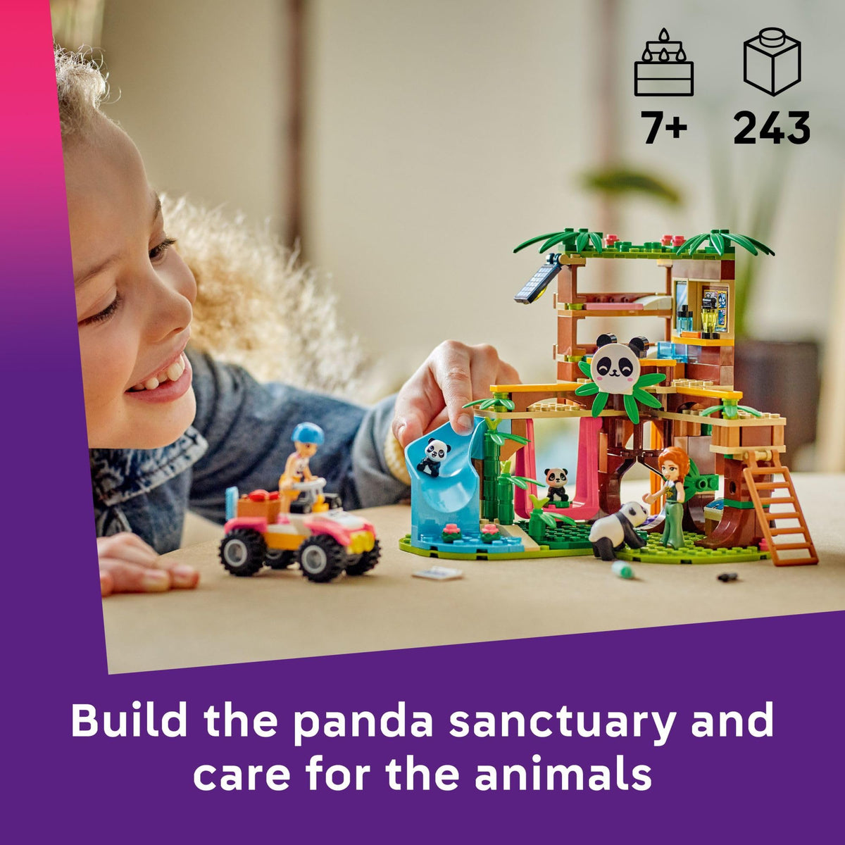 LEGO Friends Panda Sanctuary Animal Care Pretend Play Toy for Girls & Boys - Interactive Storytelling & Building Playset with Panda Toys for Kids, Ages 7+ - Gift Idea for Birthdays - 42648 🍁 All In One Marketplace Canada