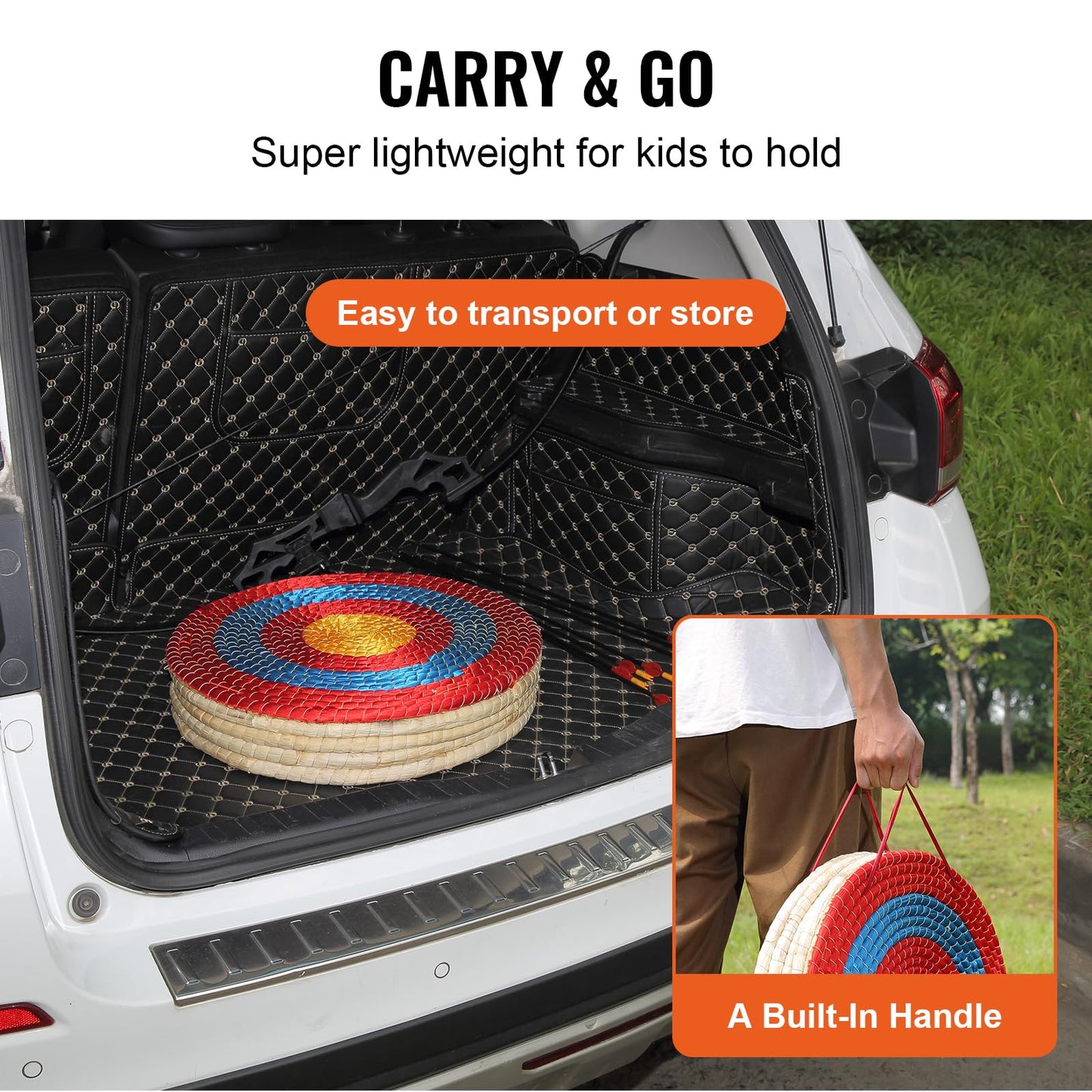 VEVOR Archery Target, 5 Layers 20" Arrow Target, Traditional Solid Straw Round Archery Target Shooting Bow, Hand-Made Arrows Target, Coloured Rope Target for Backyard Outdoor Hunting Shooting Practice 🍁 All In One Marketplace Canada