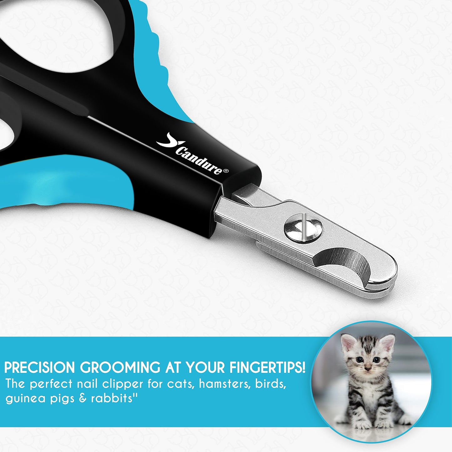 Candure Cat Nail Clippers for Indoor Cats, Rabbits, Hamsters, and Birds with Precise Angled Edges to Ensure Easy & Safe Trimming Stainless Steel Cat & Dog Nail Trimmer for At-Home Cat Grooming 🍁 All In One Marketplace Canada