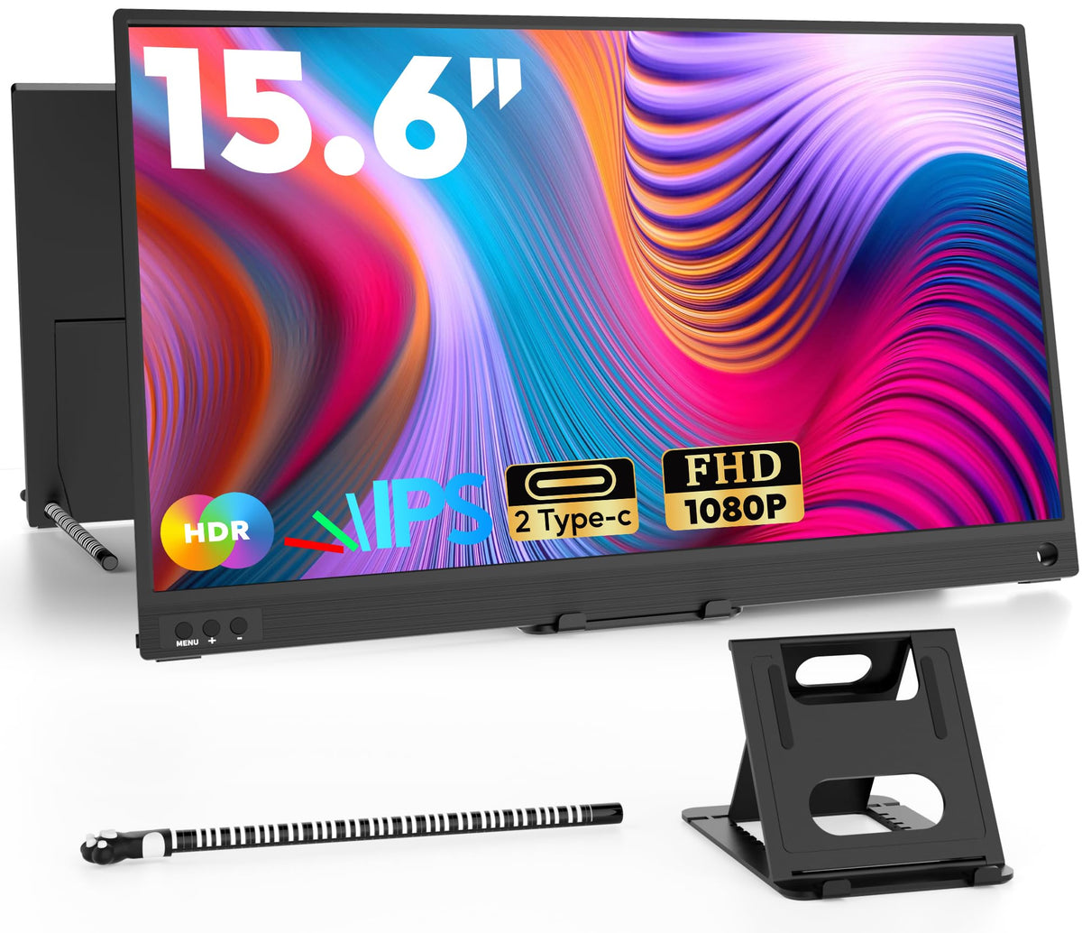 ZSCMALLS Portable Monitor, 15.6" 1080P FHD Laptop Monitor USB-C HDMI Computer Display IPS Second Screen, Laptop Extended Monitor for PC Phone Mac Xbox PS4/5 Switch 🍁 All In One Marketplace Canada