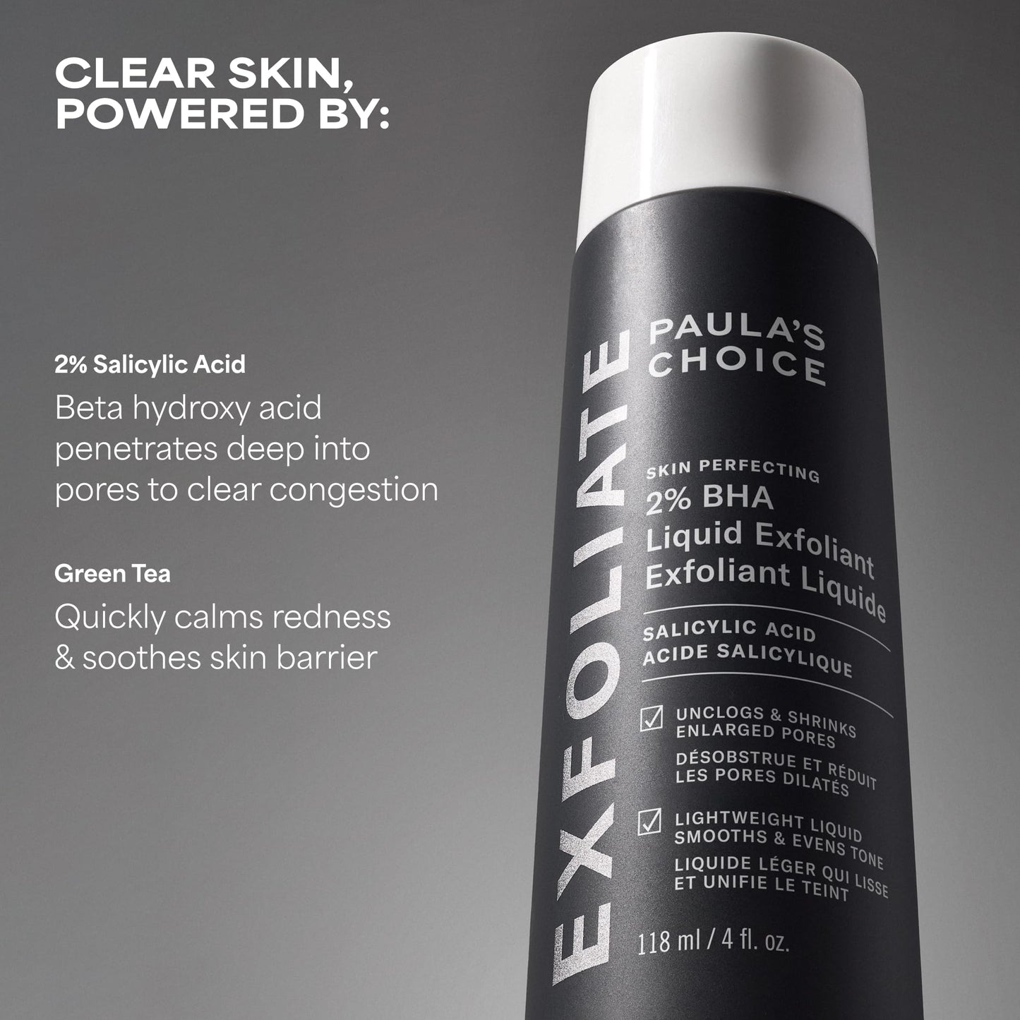 Paula's Choice SKIN PERFECTING 2% BHA Liquid Salicylic Acid Exfoliant, Daily Facial Exfoliator for Enlarged Pores, Wrinkles & Fine Lines, Fragrance-Free, Full Size - 118 ml 🍁 All In One Marketplace Canada
