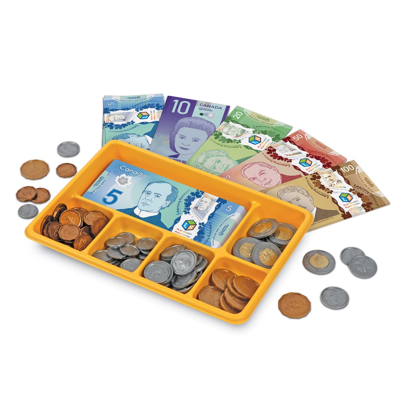 Learning Resources Canadian Currency-X-Change, Pretend Play Money for Kids, Develops Sorting and Money Skills, 211 Pieces, Ages 5+ 🍁 All In One Marketplace Canada
