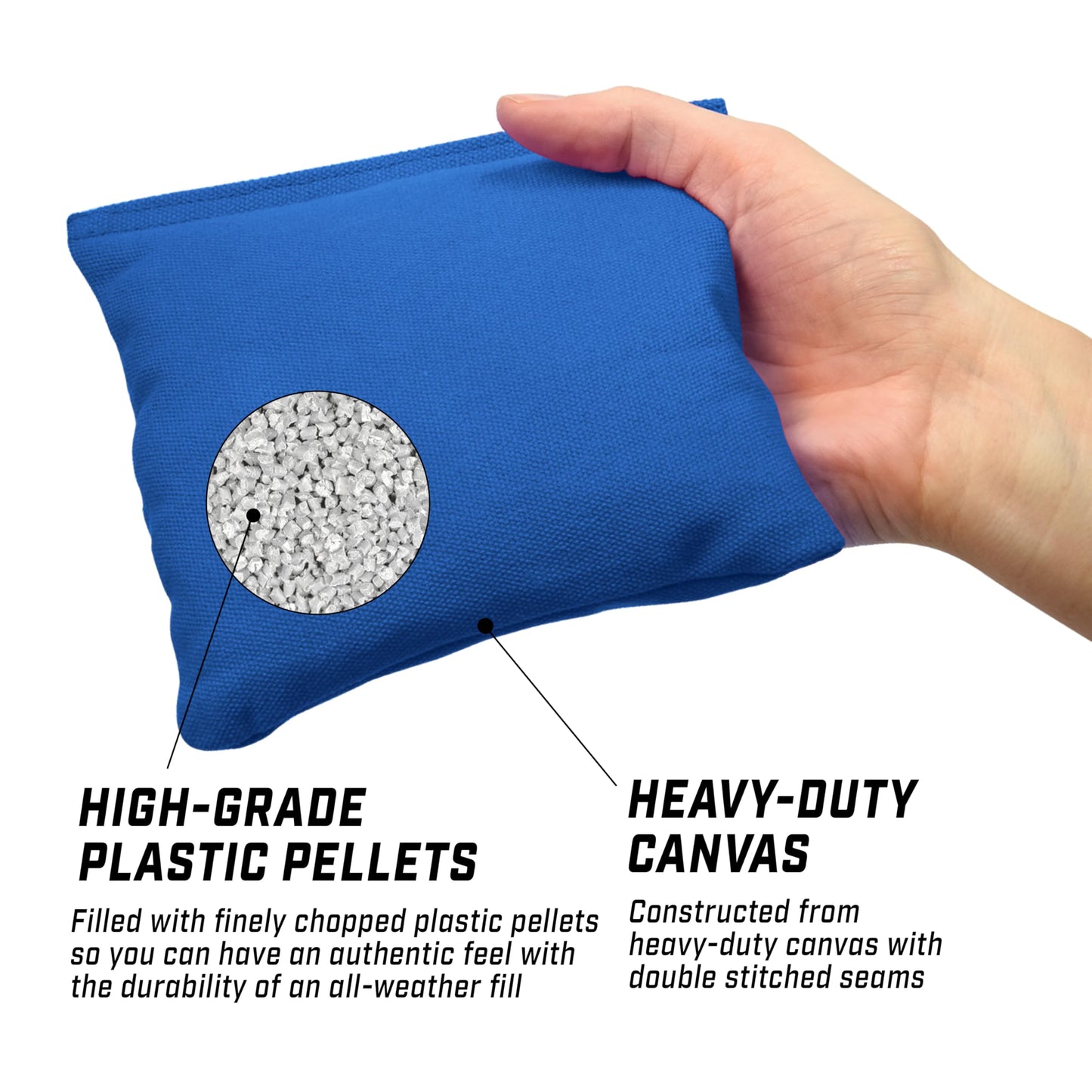 GoSports Official Regulation Cornhole Bean Bags Set of 8 – for Competitive Cornhole Games - All Weather - Red and Blue 🍁 All In One Marketplace Canada