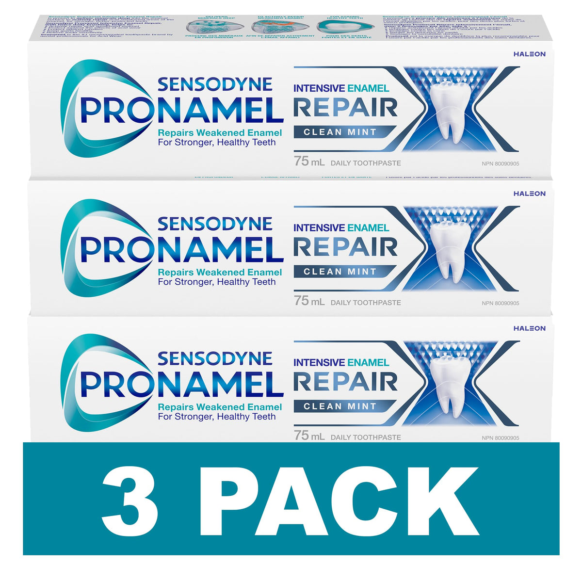 SENSODYNE PRONAMEL Intensive Enamel Repair Clean Mint (Toothpaste) Pack of 3 🍁 All In One Marketplace Canada
