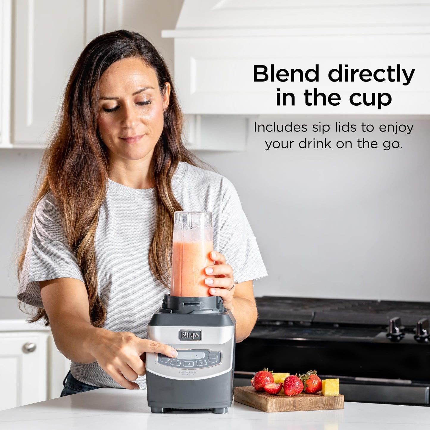 Ninja BL660C Professional Countertop Blender With 1100-Watt Base,72Oz Total Crushing Pitcher and(2)16 Oz Cups For Frozen Drinksand Smoothies,Silver/Gray,1100W,(Canadian Version)Silver/Grey,7.8 Pounds 🍁 All In One Marketplace Canada