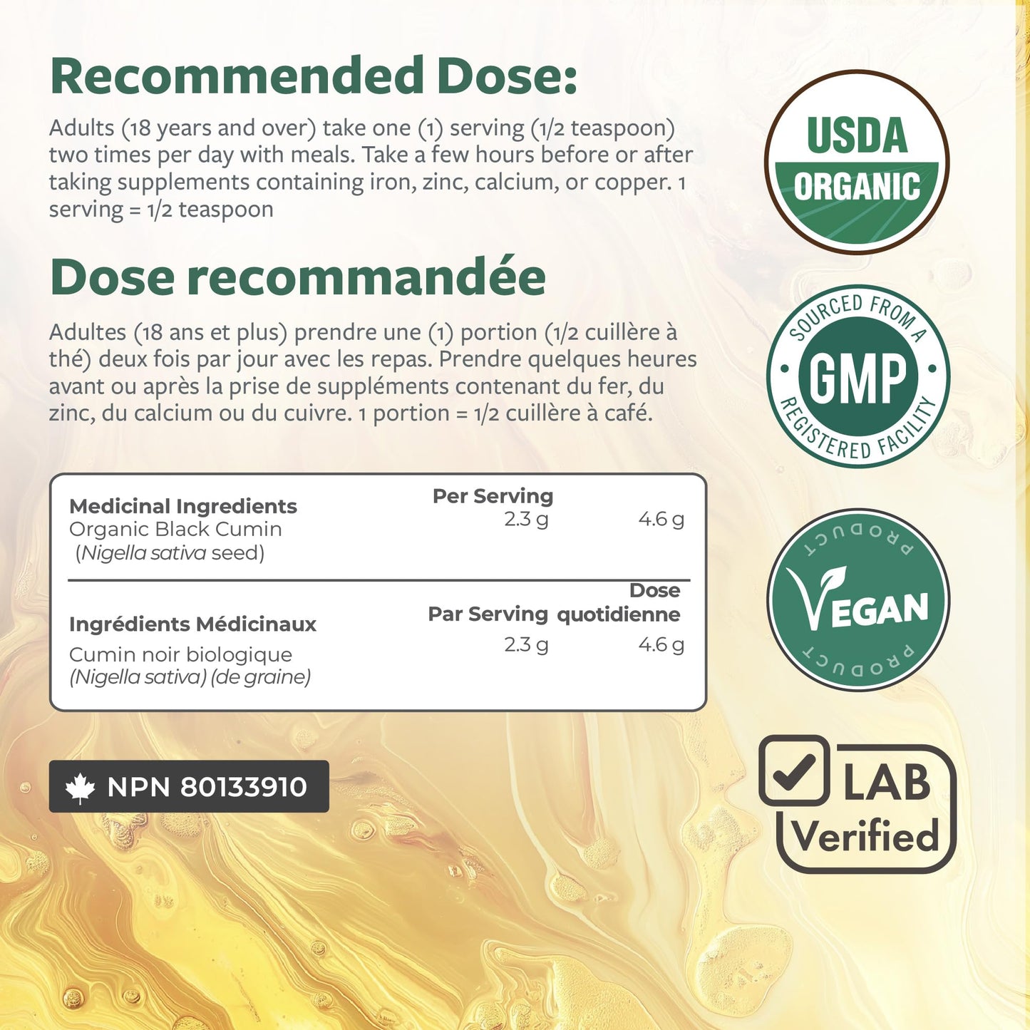 Organic Black Seed Oil | Cold Pressed Pure Black Cumin Seed Oil | Antioxidant, Blood Sugar & Liver Support | 100% Pure, Virgin Nigella Sativa | Zero Additives, Vegan & Non-GMO | 240ml (8 oz.) 🍁 All In One Marketplace Canada