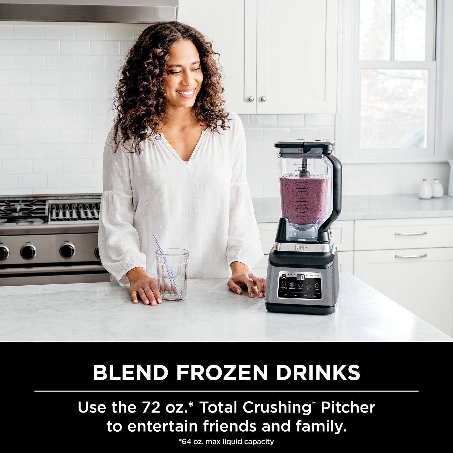 Ninja BN801C, Professional Plus Kitchen System With Auto-iQ, 72oz Pitcher, Black/Silver, 1400W (Canadian Version) 🍁 All In One Marketplace Canada