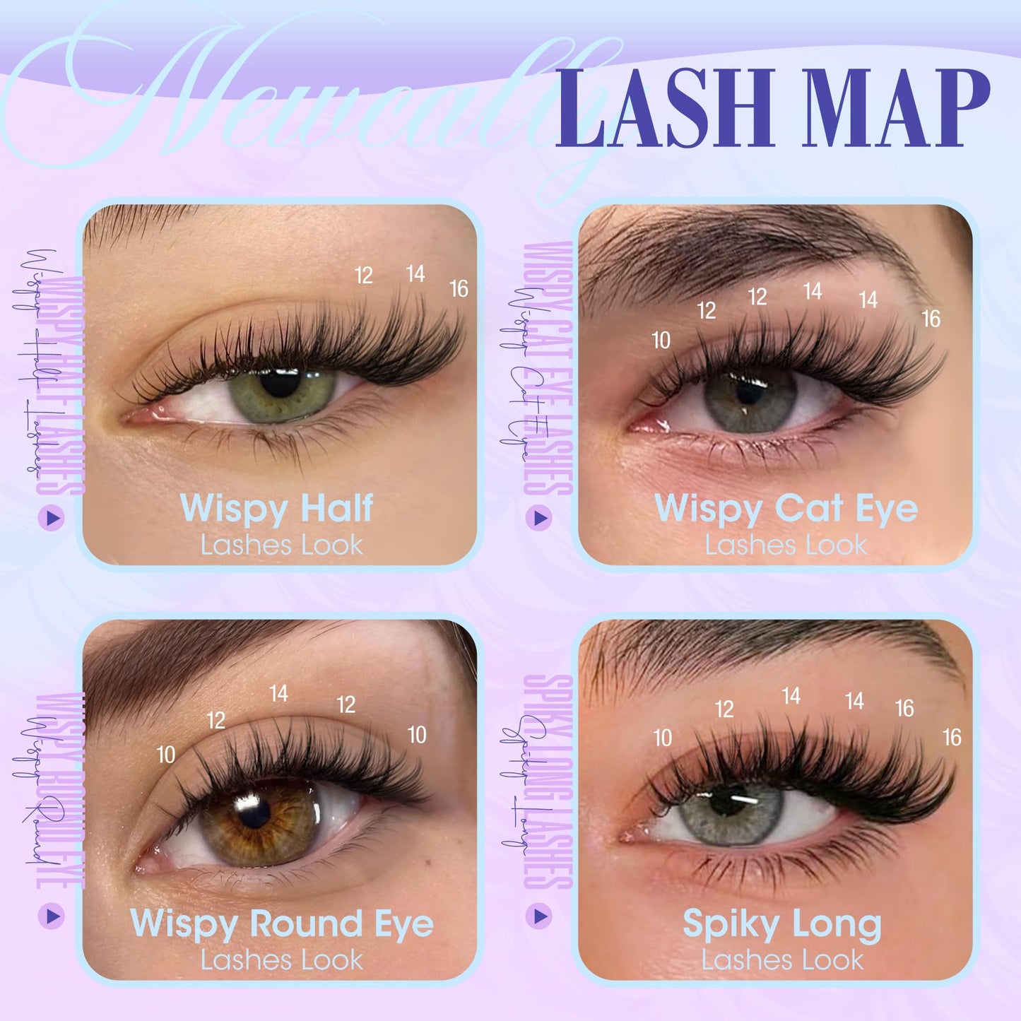 Lash Clusters Kit Wispy Natural Cluster Eyelash Extension Kit DIY Lash Extension Kit C Curl 10-16MM Eyelash Clusters Volume Individual Lashes Kit by Newcally 🍁 All In One Marketplace Canada