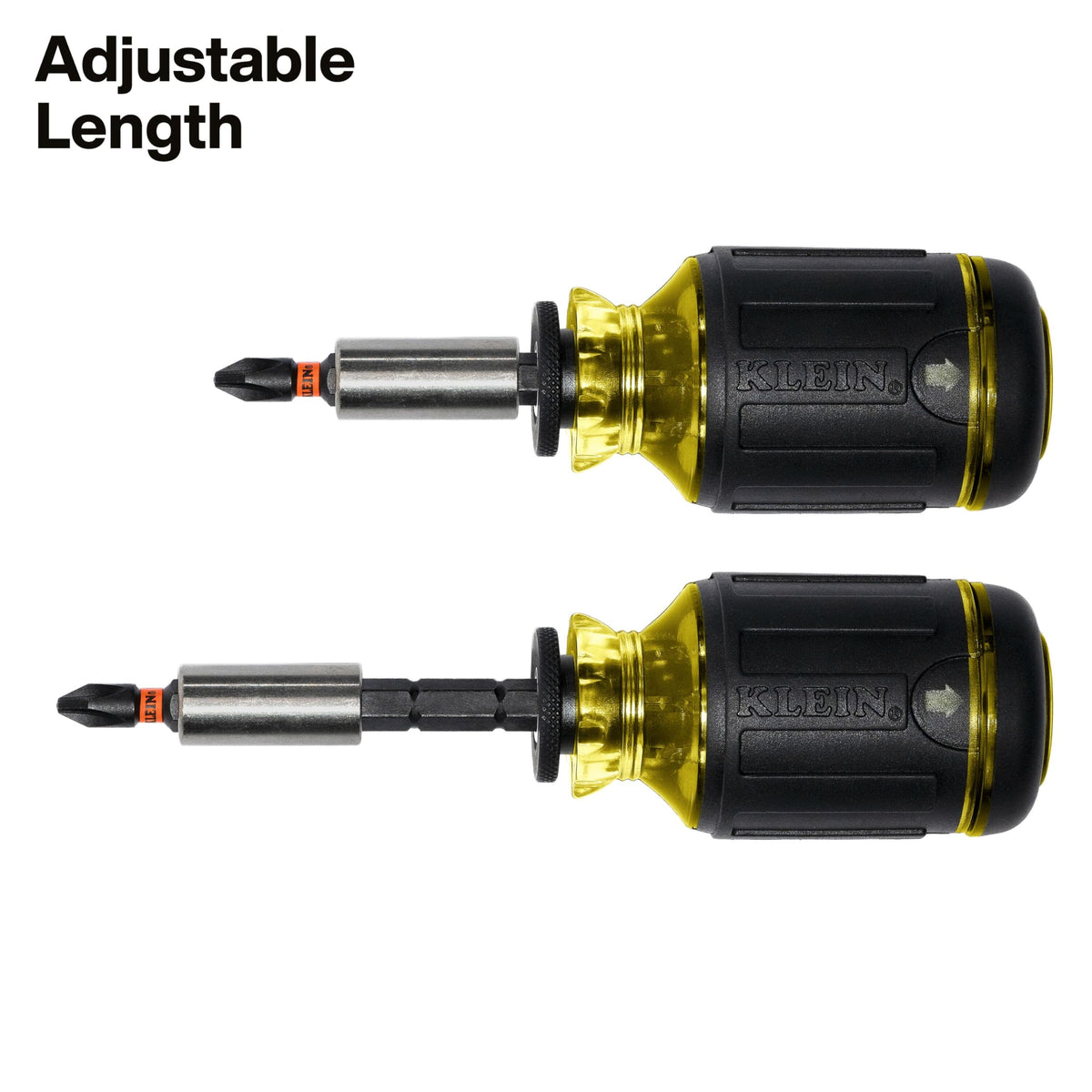 Klein Tools 32308 Multi-bit Stubby Screwdriver, Impact Rated 8-in-1 Adjustable Magnetic Tool with Phillips, Slotted, Square and Nut Driver 🍁 All In One Marketplace Canada