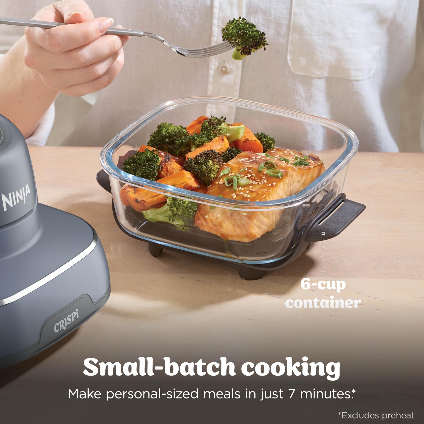 Ninja Crispi Portable Glass Air Fryer Cooking System – 4-Qt & 6-Cup CleanCrisp Containers, Nontoxic, Leak-Proof, Dishwasher Safe – Air Fry, Bake, Max Crisp, Recrisp FN101CGY (Canadian Version) 🍁 All In One Marketplace Canada