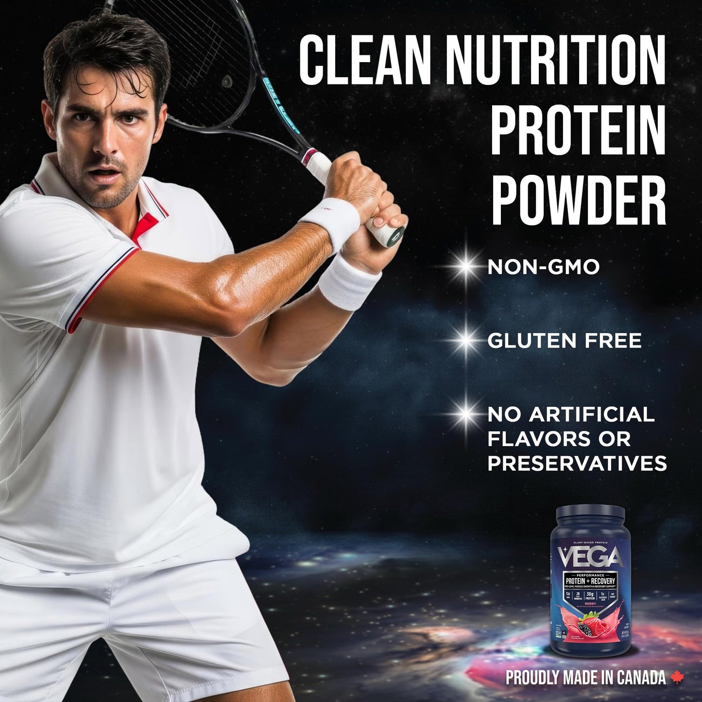 Vega Protein + Recovery, Berry – 30g Vegan Protein, Dairy & Gluten Free, Probiotics, NSF Certified, 801 g (19 Servings) 🍁 All In One Marketplace Canada