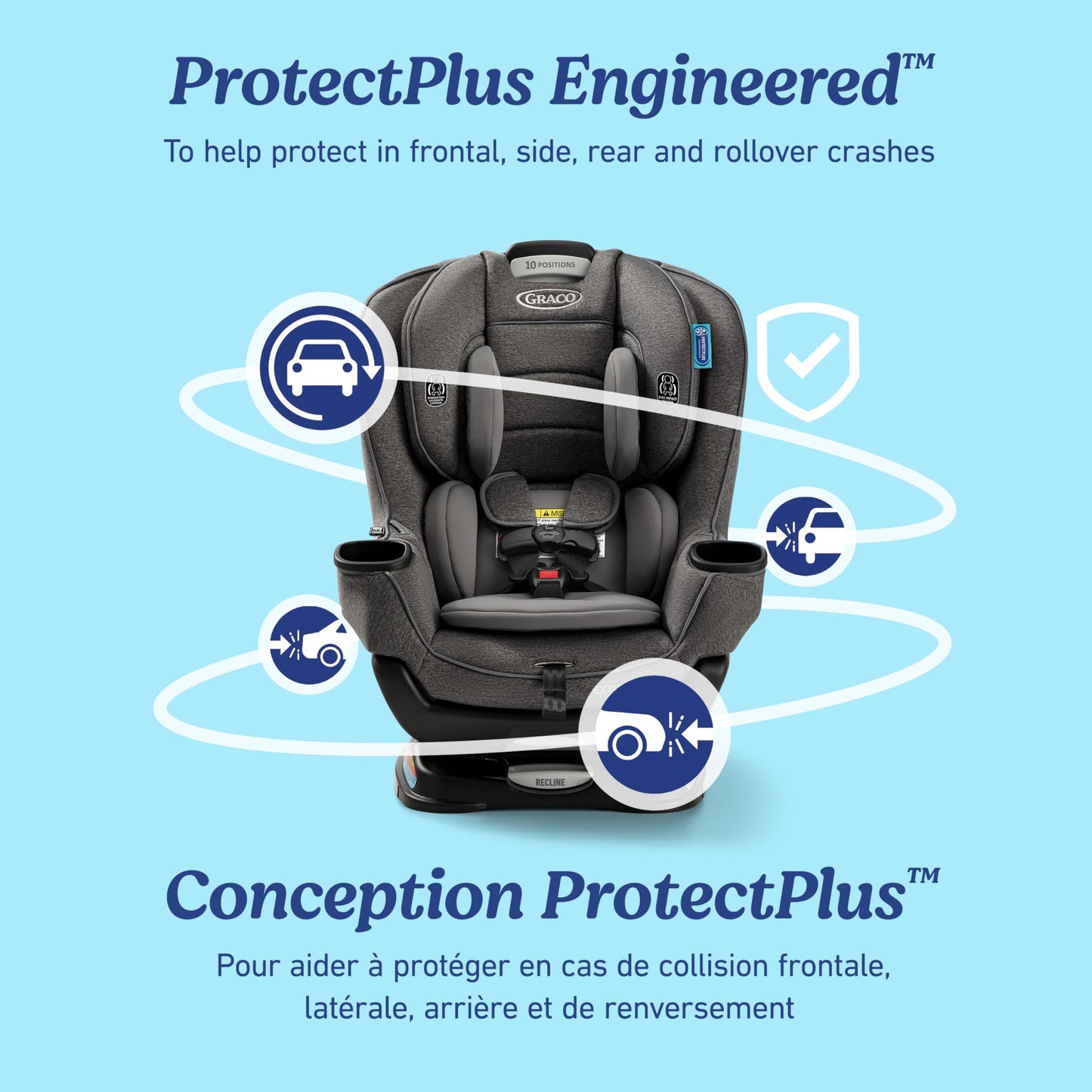 Graco Extend2Fit Convertible Car Seat, 2-in-1 Forward & Rear-Facing Baby Car Seat, 1.8-30 kg (4-65 lb), Talia 🍁 All In One Marketplace Canada