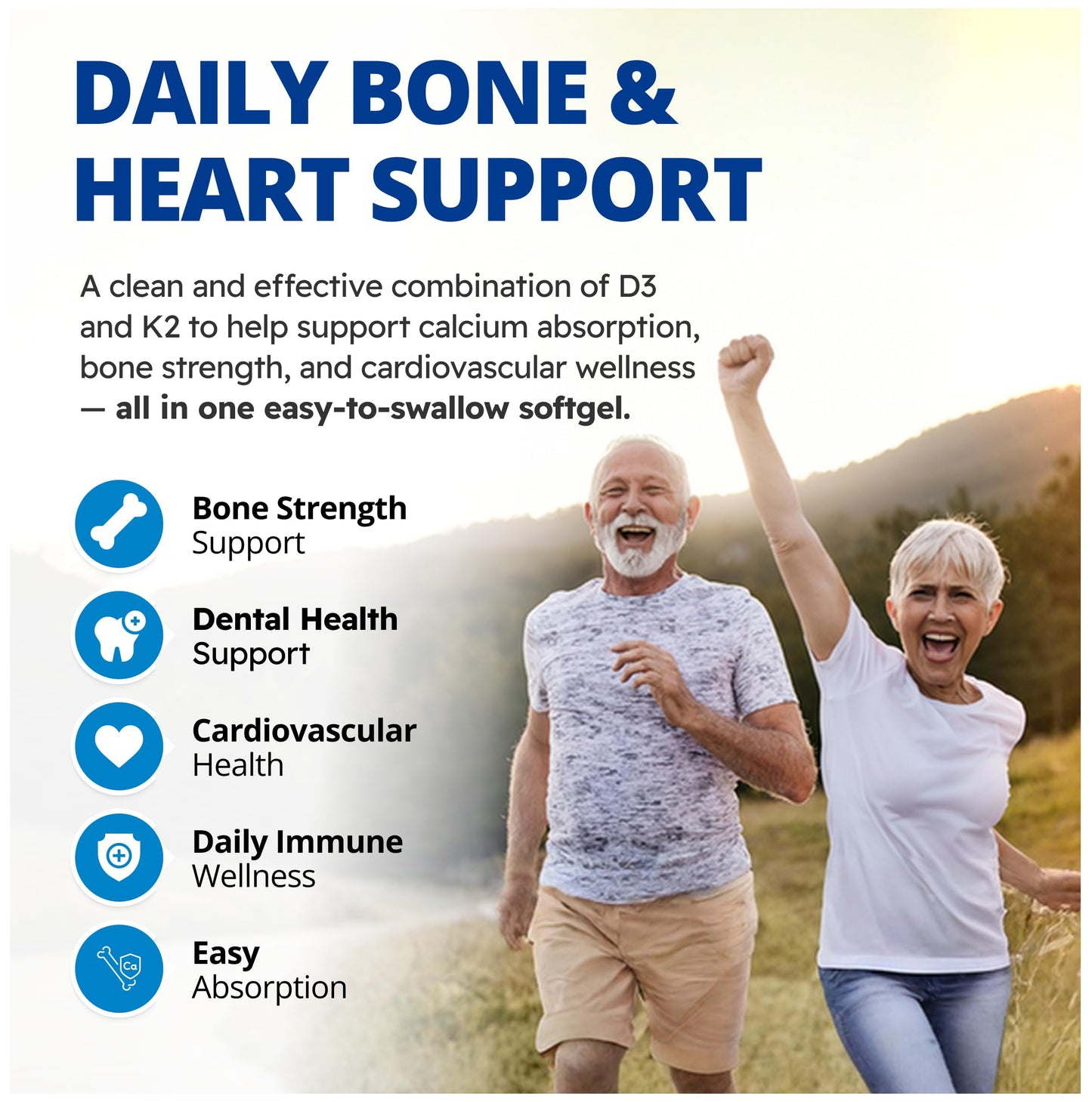 CanPrev - D3 & K2 Vitamin Supplement 240 Softgels 240-Day Supply, K2 MK7 Cholecalciferol Vitamin D3 Supplement, Organic Coconut Oil for Improved Absorption - Helps Build & Maintain Teeth & Bone Health 🍁 All In One Marketplace Canada