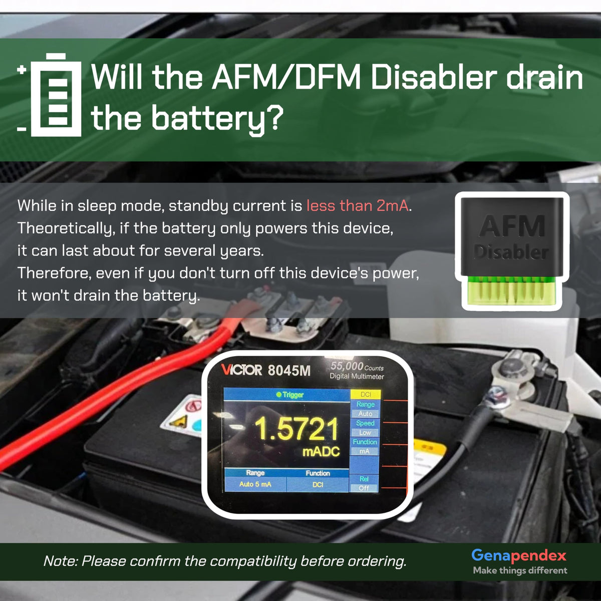 Genapendex AFM/DFM Disabler for 2007-2022 Silverado 1500 Sierra 1500 5.3L 6.2L Engines,Plug & Play GM Truck/SUV DOD Disabler. 🍁 All In One Marketplace Canada