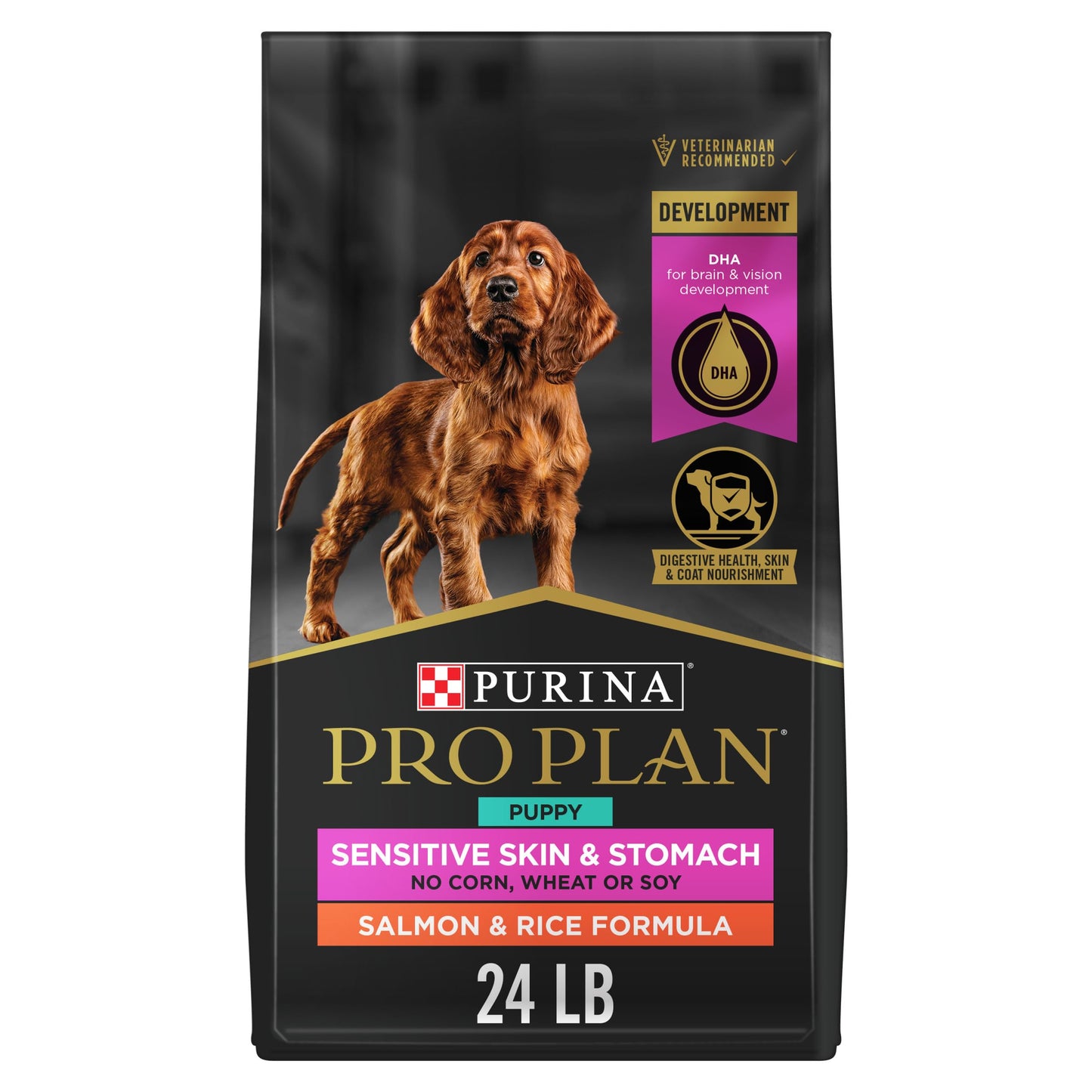 Purina Pro Plan Dry Puppy Food, Development Sensitive Skin & Stomach Salmon & Rice - 10.9 kg Bag (1 Pack) 🍁 All In One Marketplace Canada