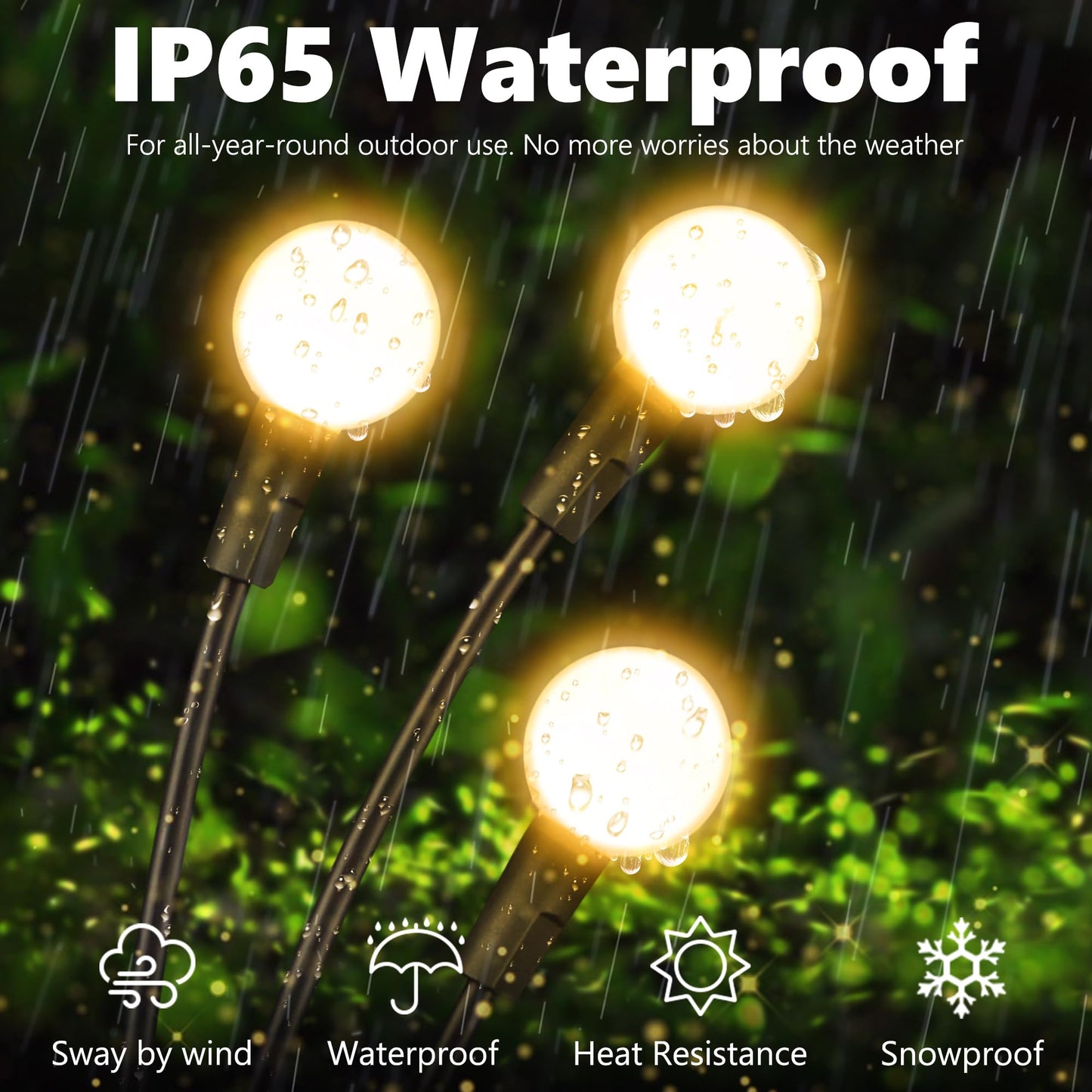 iBaycon 8 Pack Solar Firefly Lights Garden Pathway Outdoor Decor Warm White 🍁 All In One Marketplace Canada