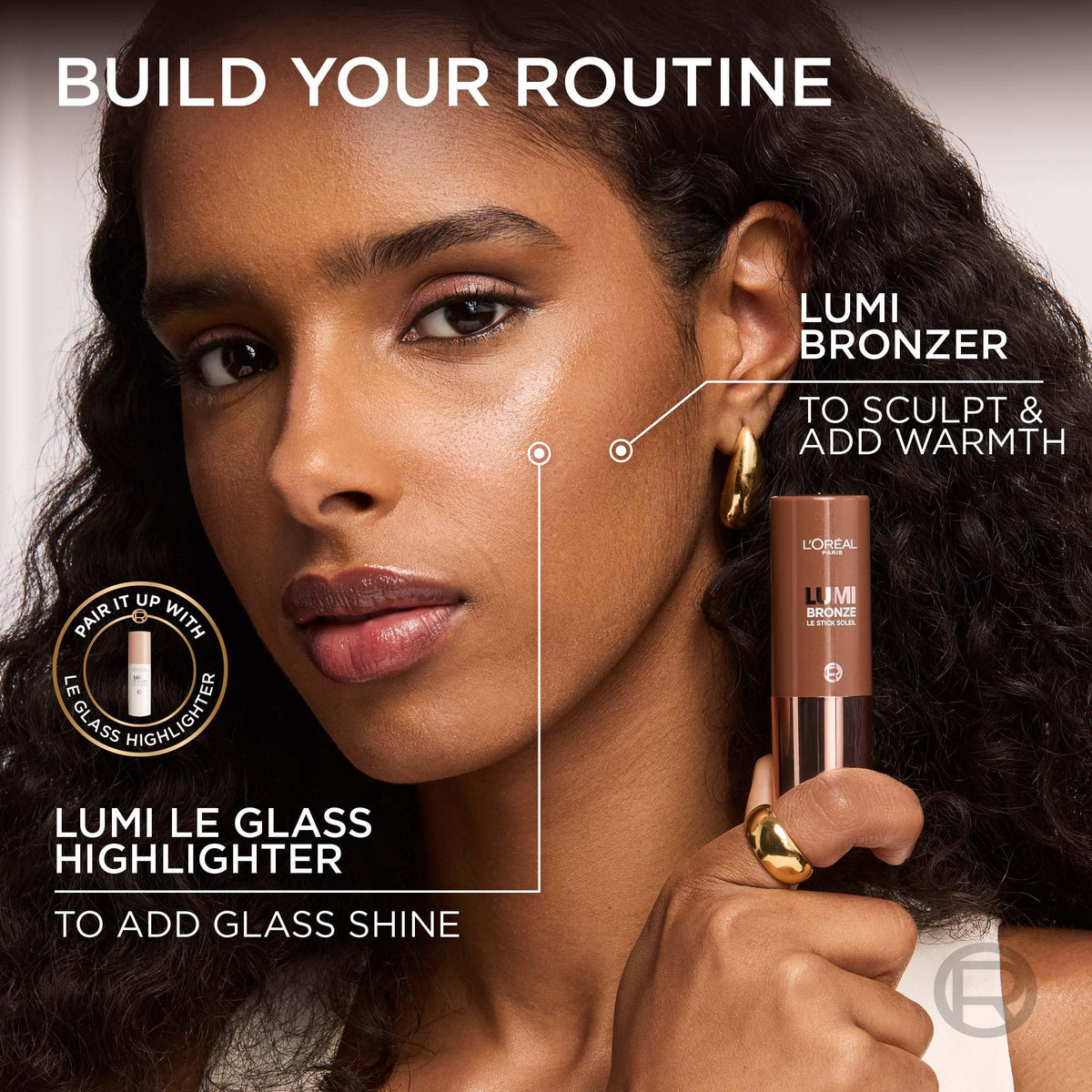 L'Oréal Paris LUMI Bronzer Le Stick Soleil, Cream-to-powder Multi-Use Bronzer Stick, Buildable & Blendable Contour, Non-Cakey Finish, 110 Toasted Sunlight, 9g 🍁 All In One Marketplace Canada