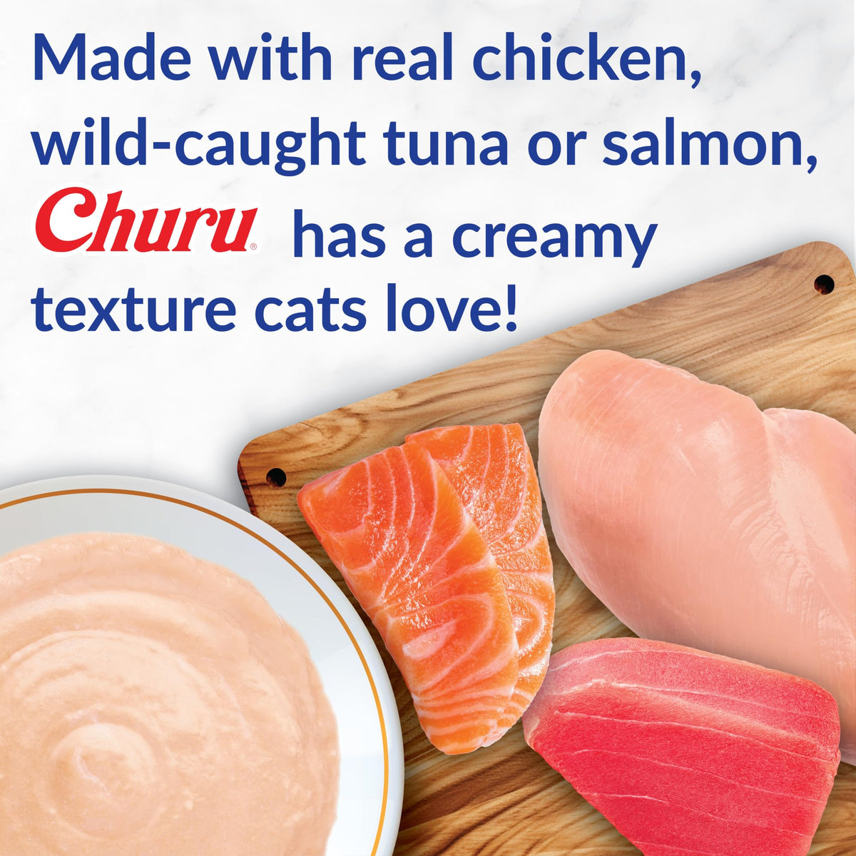 INABA Churu Cat Treats, Lickable, Squeezable Creamy Purée Cat Treat with Green Tea Extract & Taurine, 14 Grams Each Tube, 24 Tubes (4 per Pack), Chicken Recipe 🍁 All In One Marketplace Canada