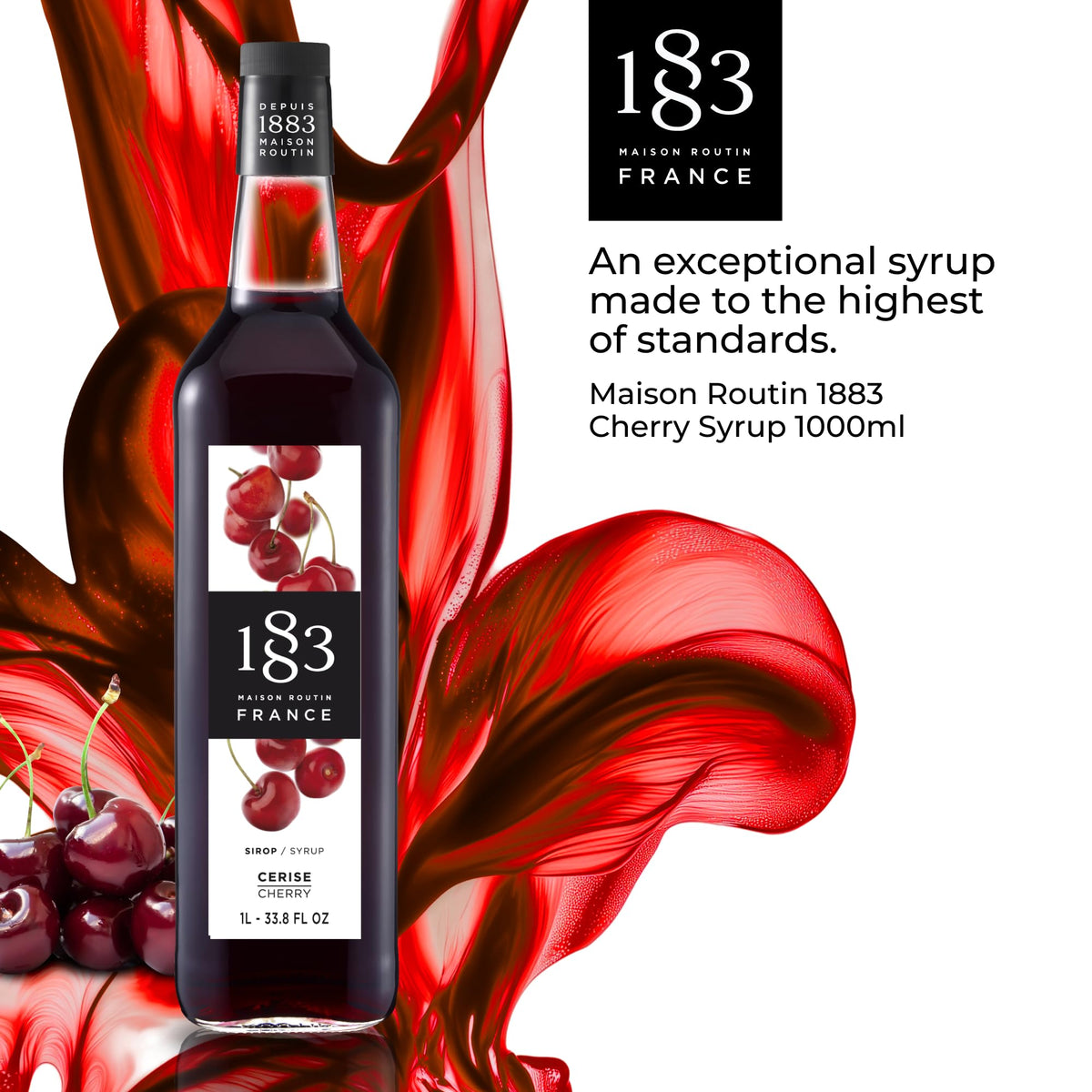 Maison Routin 1883 Cherry Syrup, Pet Bottle 1000 Milliliter 🍁 All In One Marketplace Canada