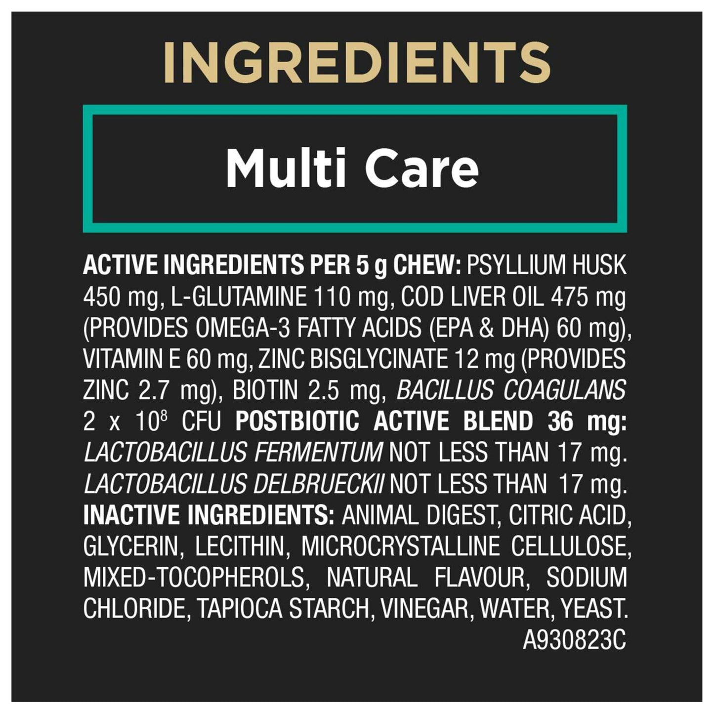Purina Pro Plan Veterinary Supplements, Mutli Care Dog Chew Probiotic - 150 g (30 Chews) 🍁 All In One Marketplace Canada