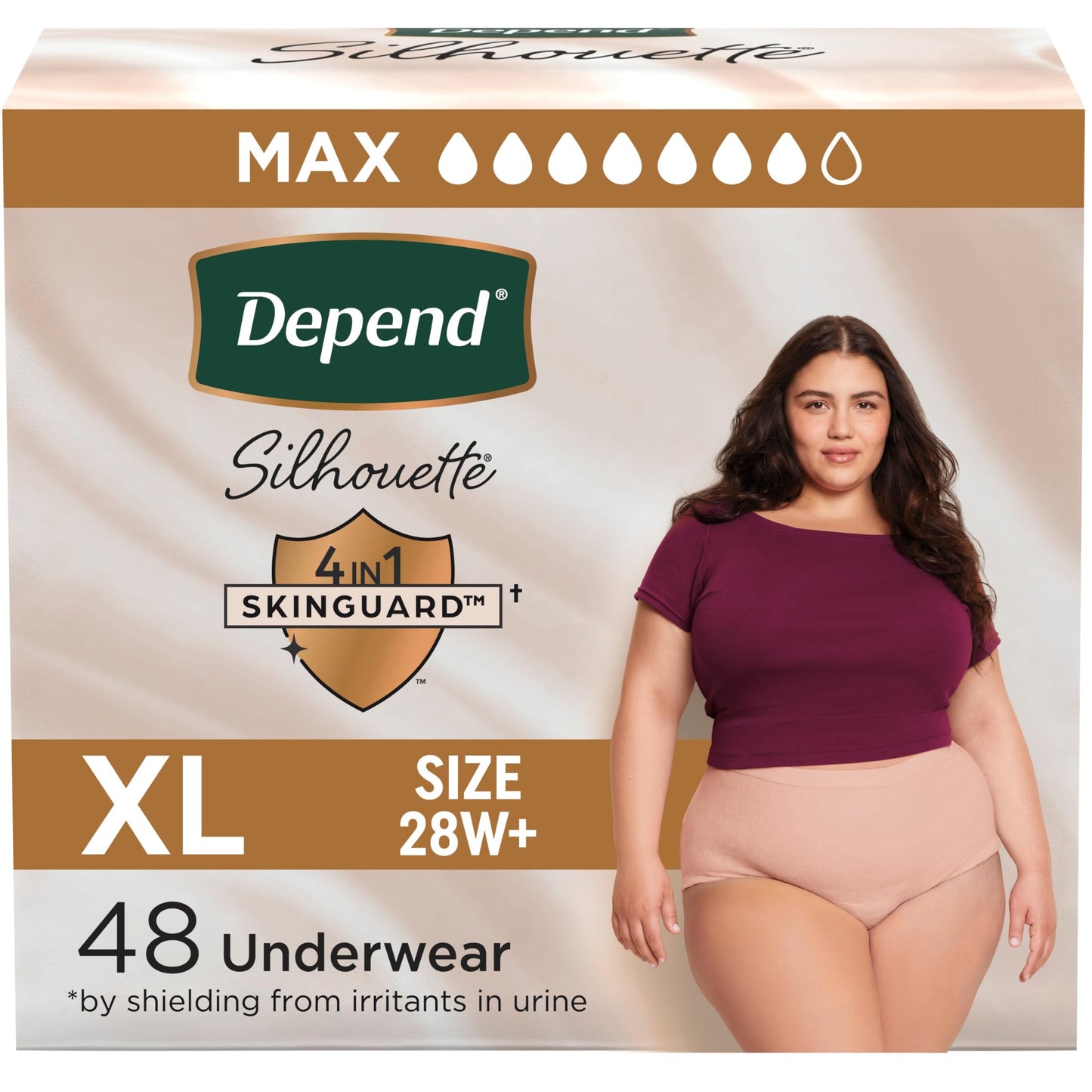 Depend Silhouette Adult Incontinence Underwear for Women, Maximum Absorbency, XL, Pink, 48 Count (2 Packs of 24) 🍁 All In One Marketplace Canada