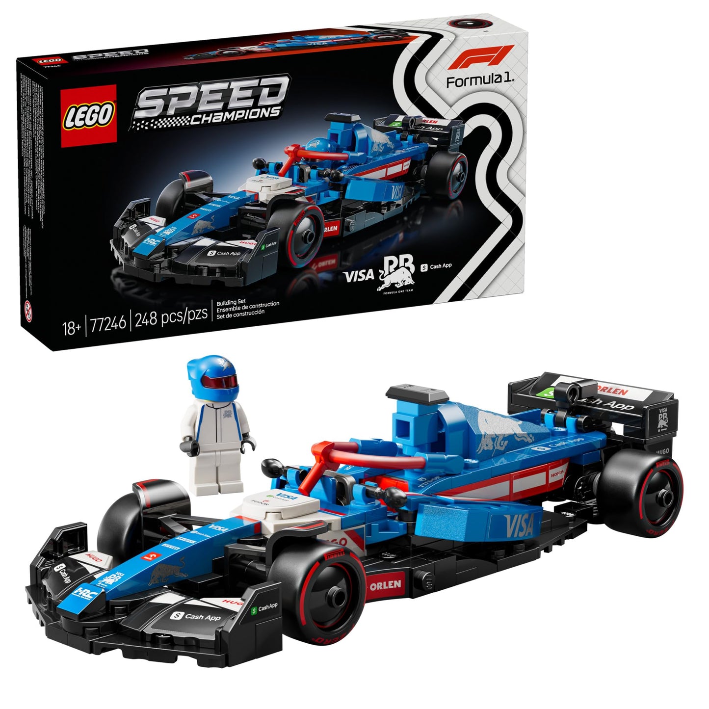LEGO Speed Champions Visa Cash App RB VCARB 01 F1 Race Car Model Kits - Building Sets for Adults, Ages 18+ W/Realistic Features - F1 DIY Crafts for Display - Gift Ideas for F1 Fans - 77246 🍁 All In One Marketplace Canada