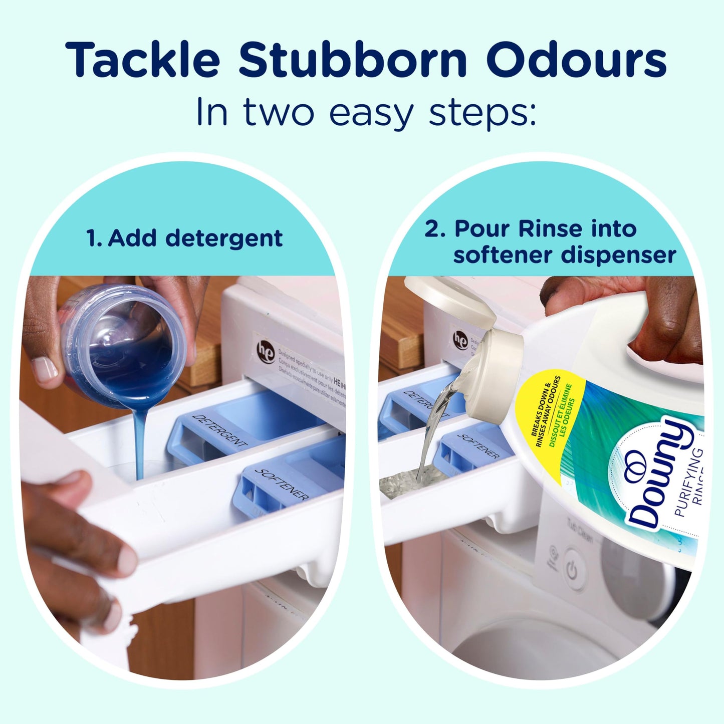 Downy Purifying Rinse Laundry Odour Remover, Cool Cotton Scent, Fabric Softener and Laundry Odour Removal Rinse, Fights Odours at the source, HE Compatible, 1.83 L 🍁 All In One Marketplace Canada