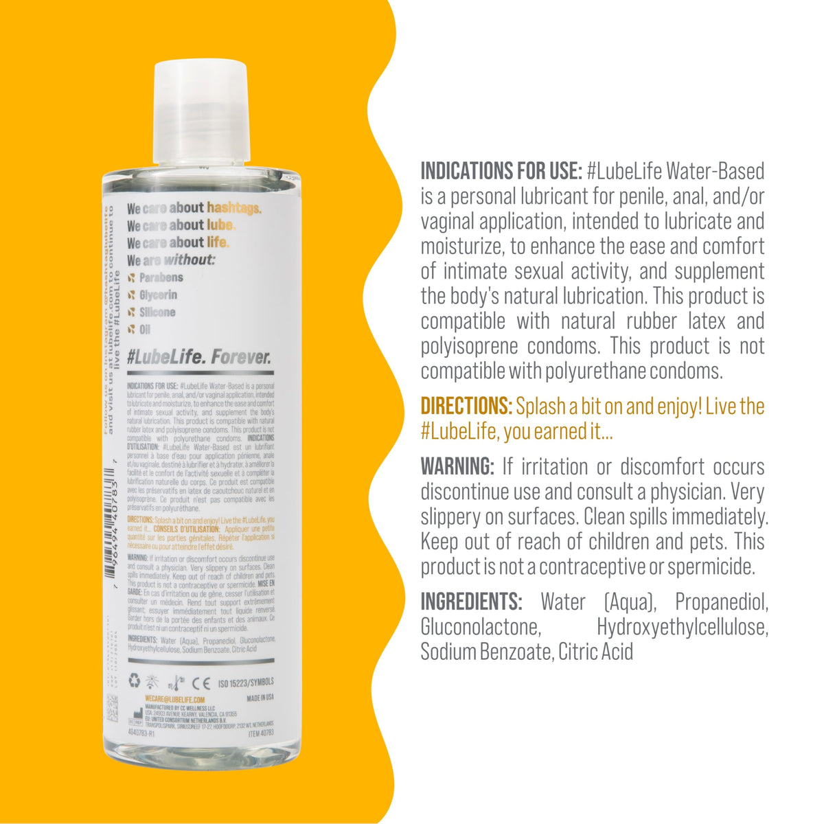 Lube Life Water-Based Personal Lubricant, Lube for Men, Women and Couples, Non-Staining, 12 Fl Oz (360 mL) 🍁 All In One Marketplace Canada
