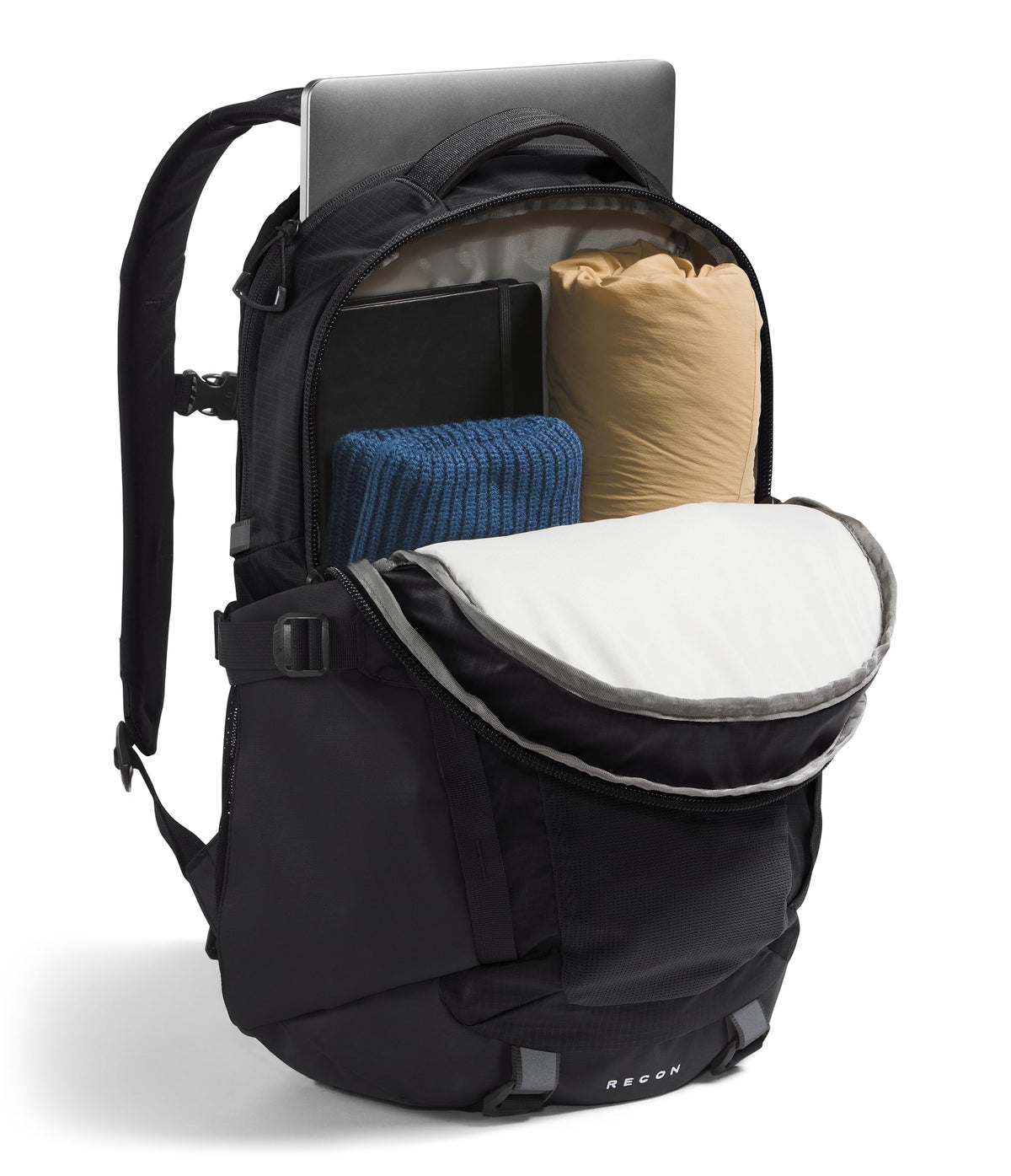THE NORTH FACE Recon Everyday Laptop Backpack | Water Repellent Finish, 16" Laptop Sleeve, 2 Water Bottle Pockets, TNF Black/TNF Black-NPF, One Size 🍁 All In One Marketplace Canada