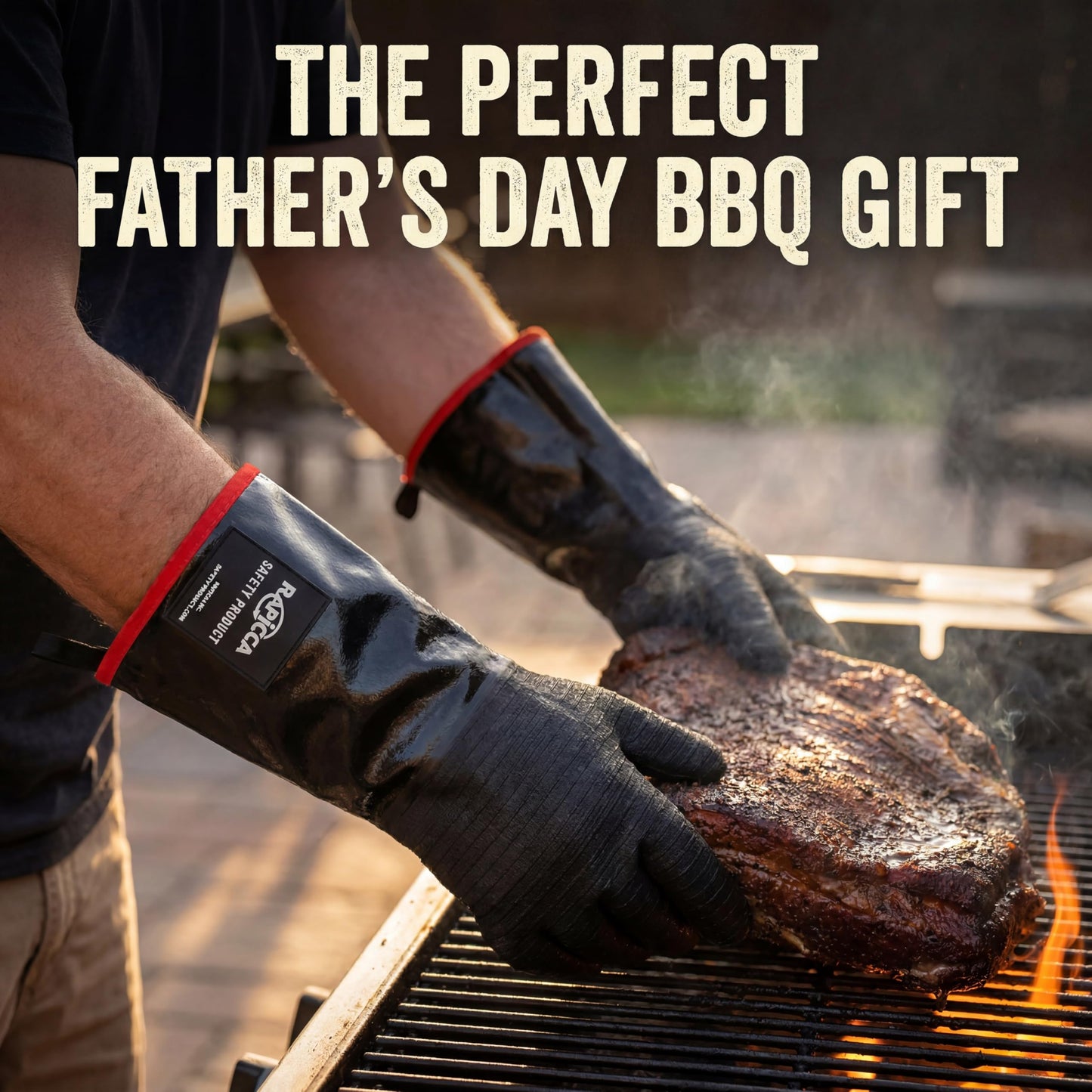 RAPICCA BBQ Grill Gloves, 932°F Heat Resistant Neoprene, 14 in XL 🍁 All In One Marketplace Canada