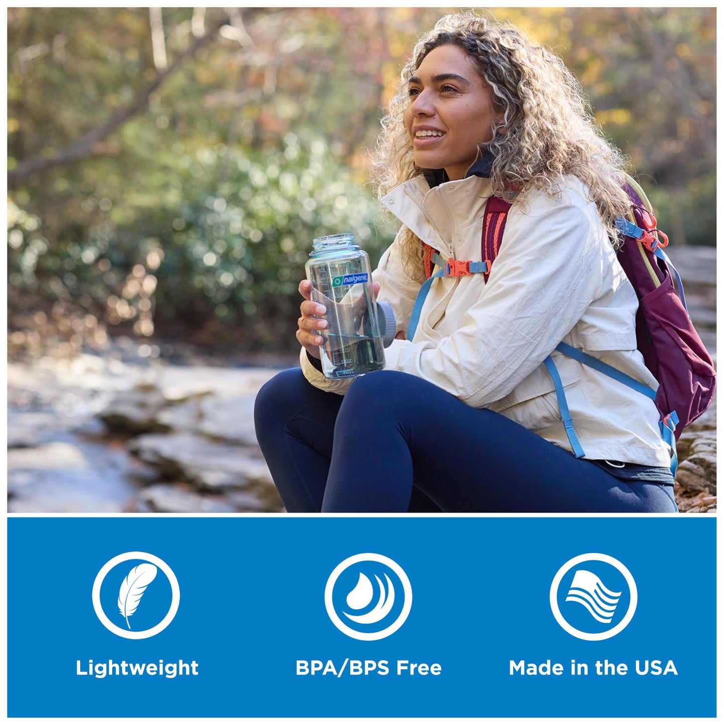 Nalgene 32 oz Wide Mouth Water Bottle, Baby Blue 🍁 All In One Marketplace Canada