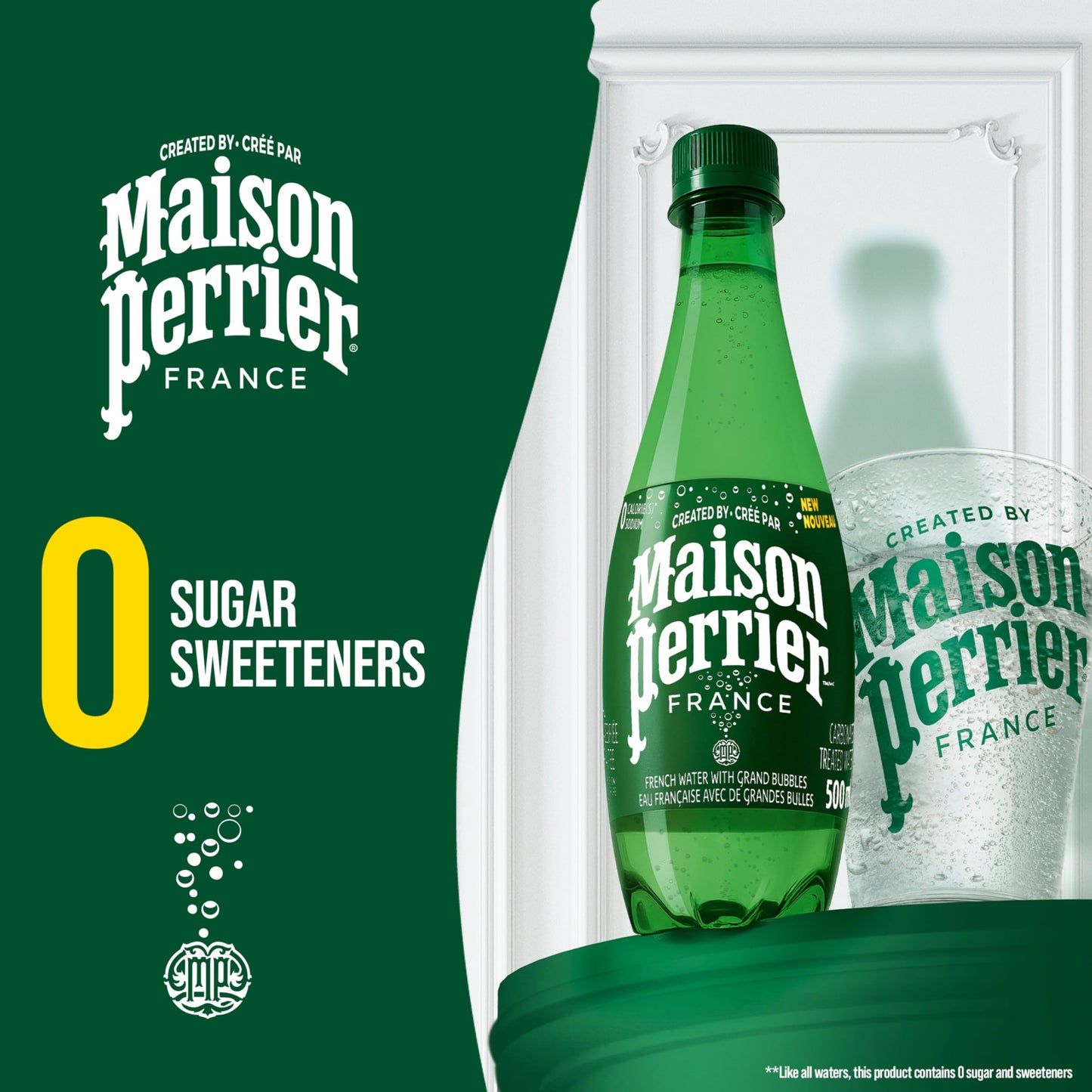 Maison Perrier Unflavoured Carbonated Water, 24 Bottles, 500 ml 🍁 All In One Marketplace Canada