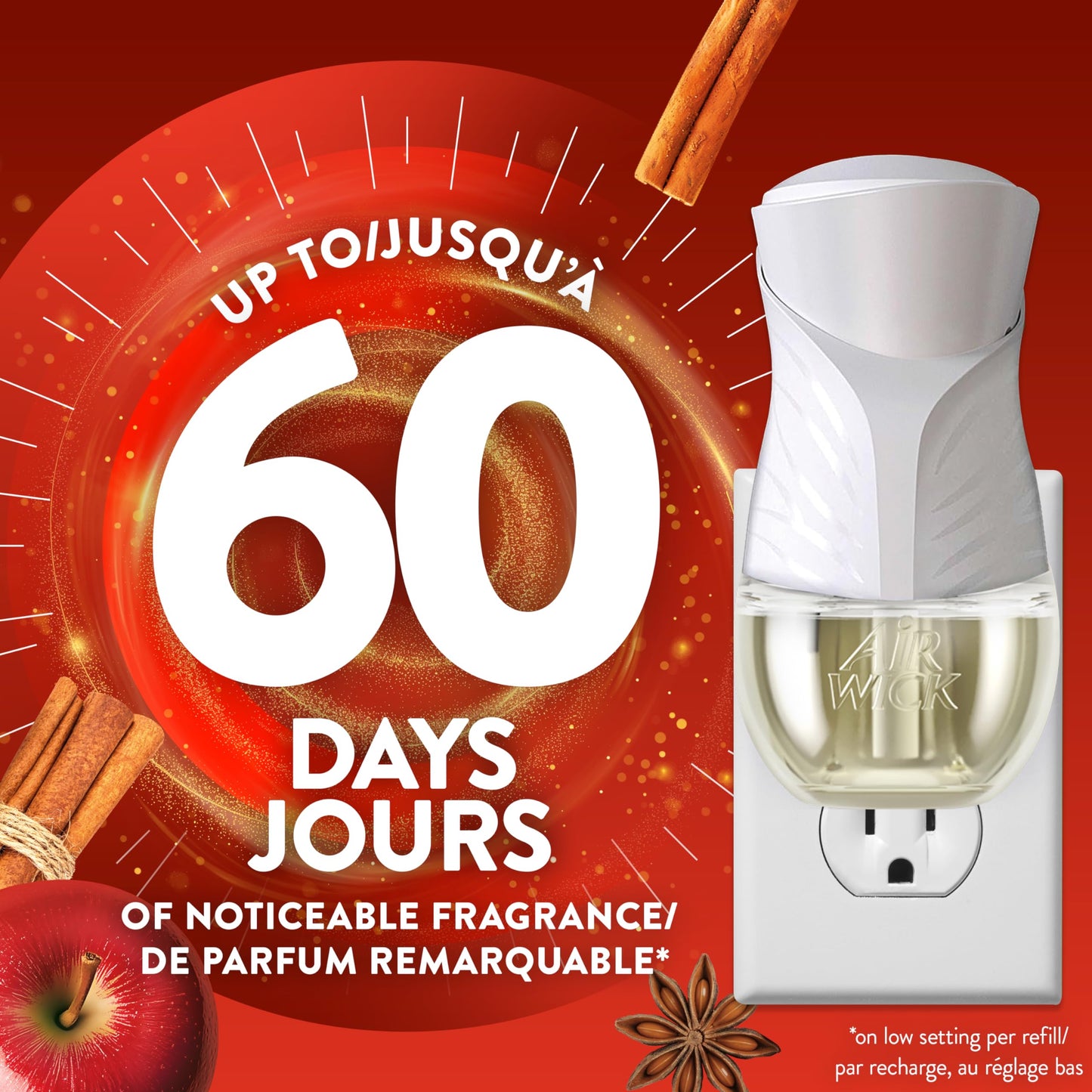 Air Wick Plug In Scented Oil Air Freshener Refills for Home – Infused with Essential Oils – 10 Count – Apple Cinnamon Scent – Mega Value Pack 🍁 All In One Marketplace Canada