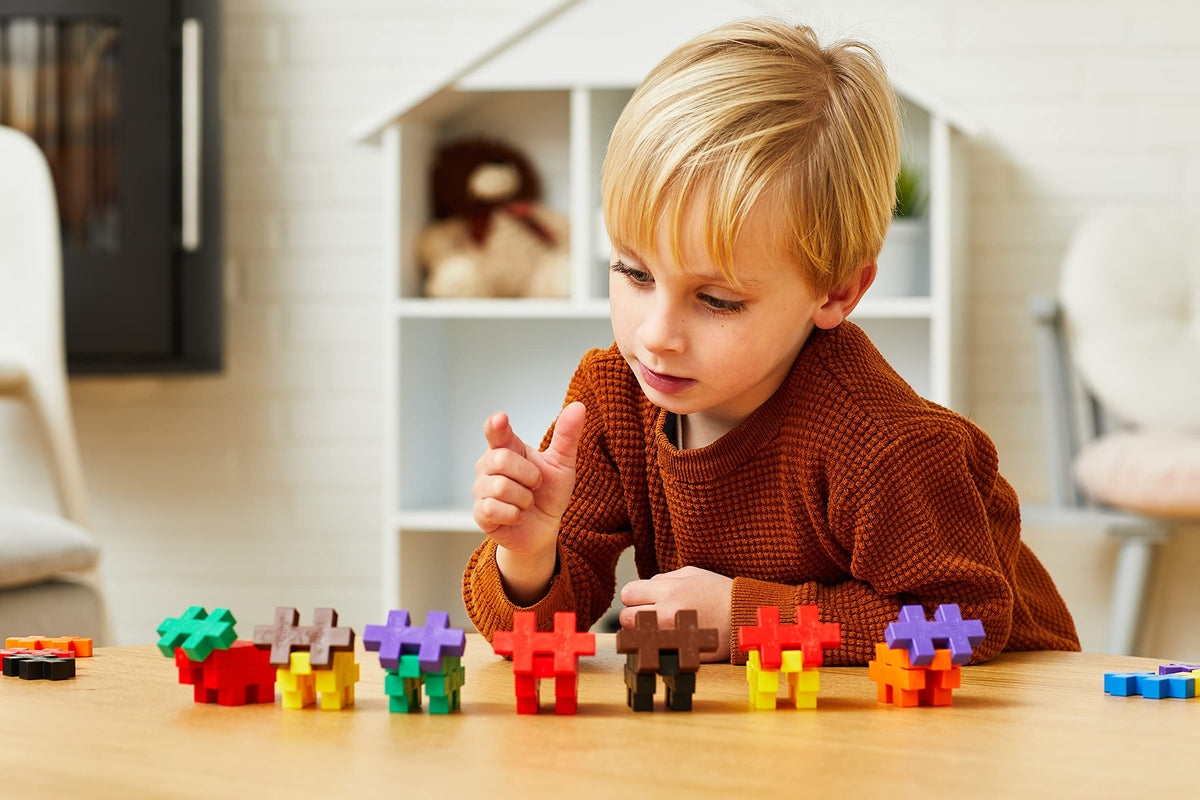 PLUS PLUS - 100 Pcs 30 x 50 mm Big Basic Colors Mix Building Blocks 🍁 All In One Marketplace Canada
