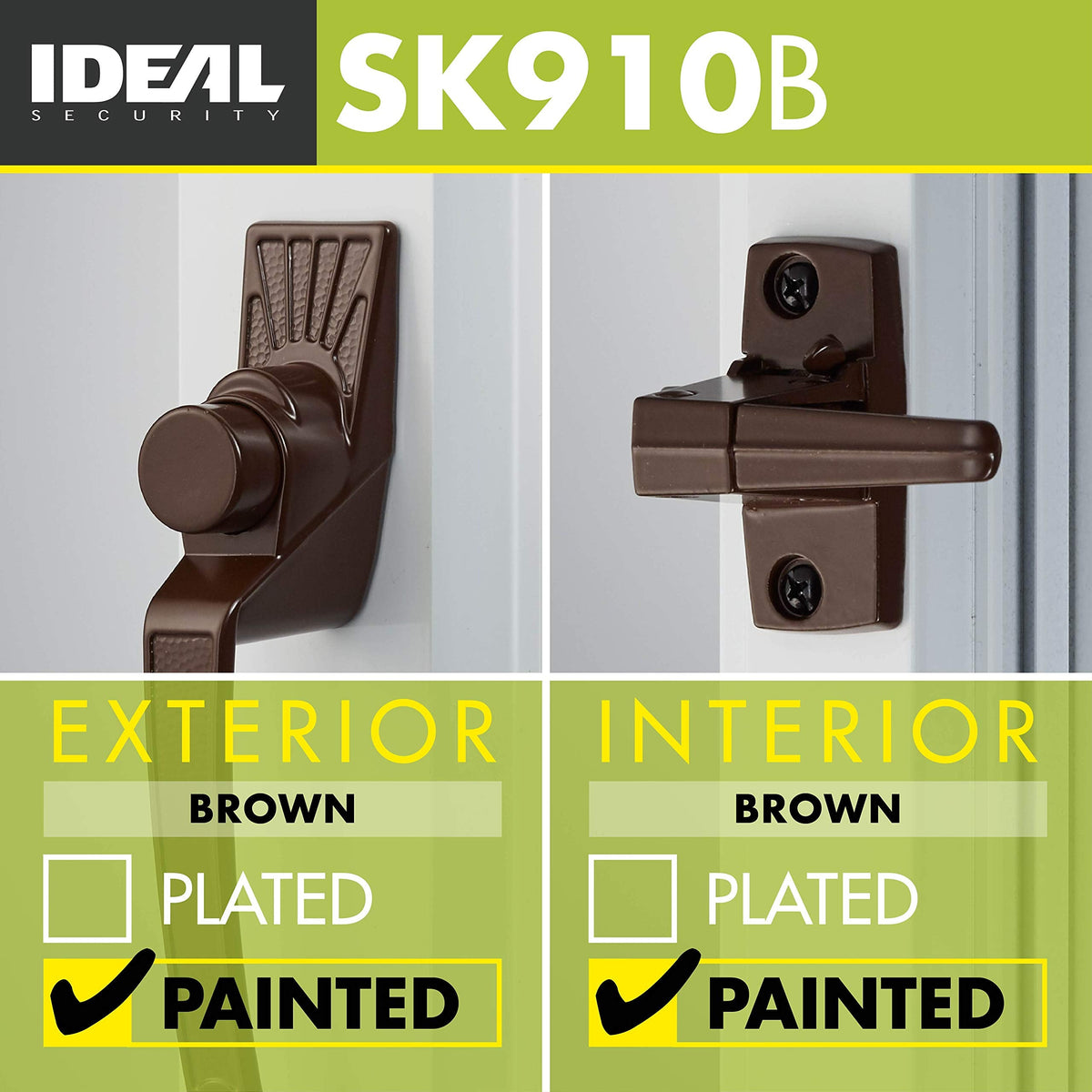 Ideal Security Model 910 Classic Push Button Handle with Latch for Storm Door and Screen Door, Brown 🍁 All In One Marketplace Canada