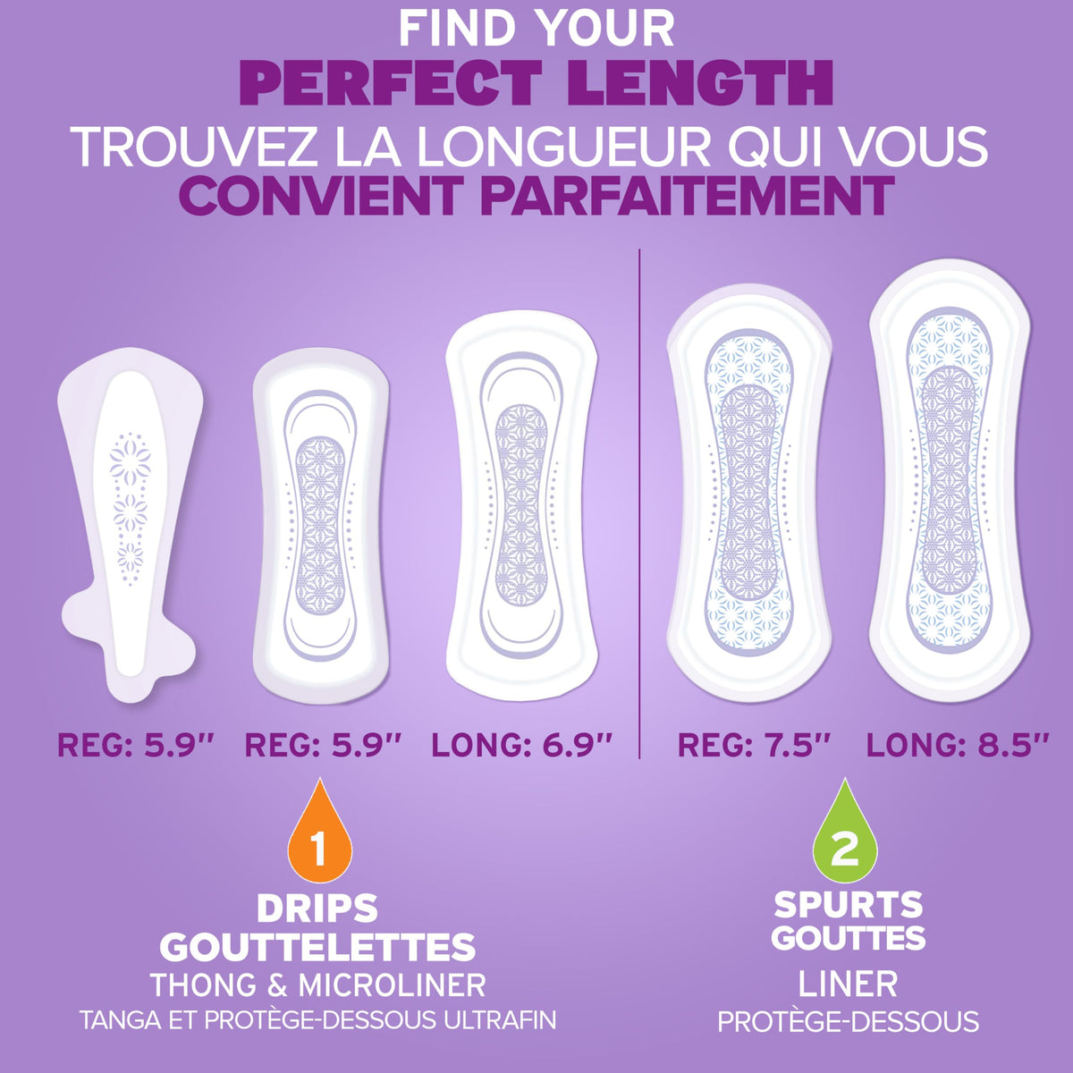 Poise Daily Postpartum Incontinence Panty Liners, Very Light Absorbency, Long, 114 Count 🍁 All In One Marketplace Canada
