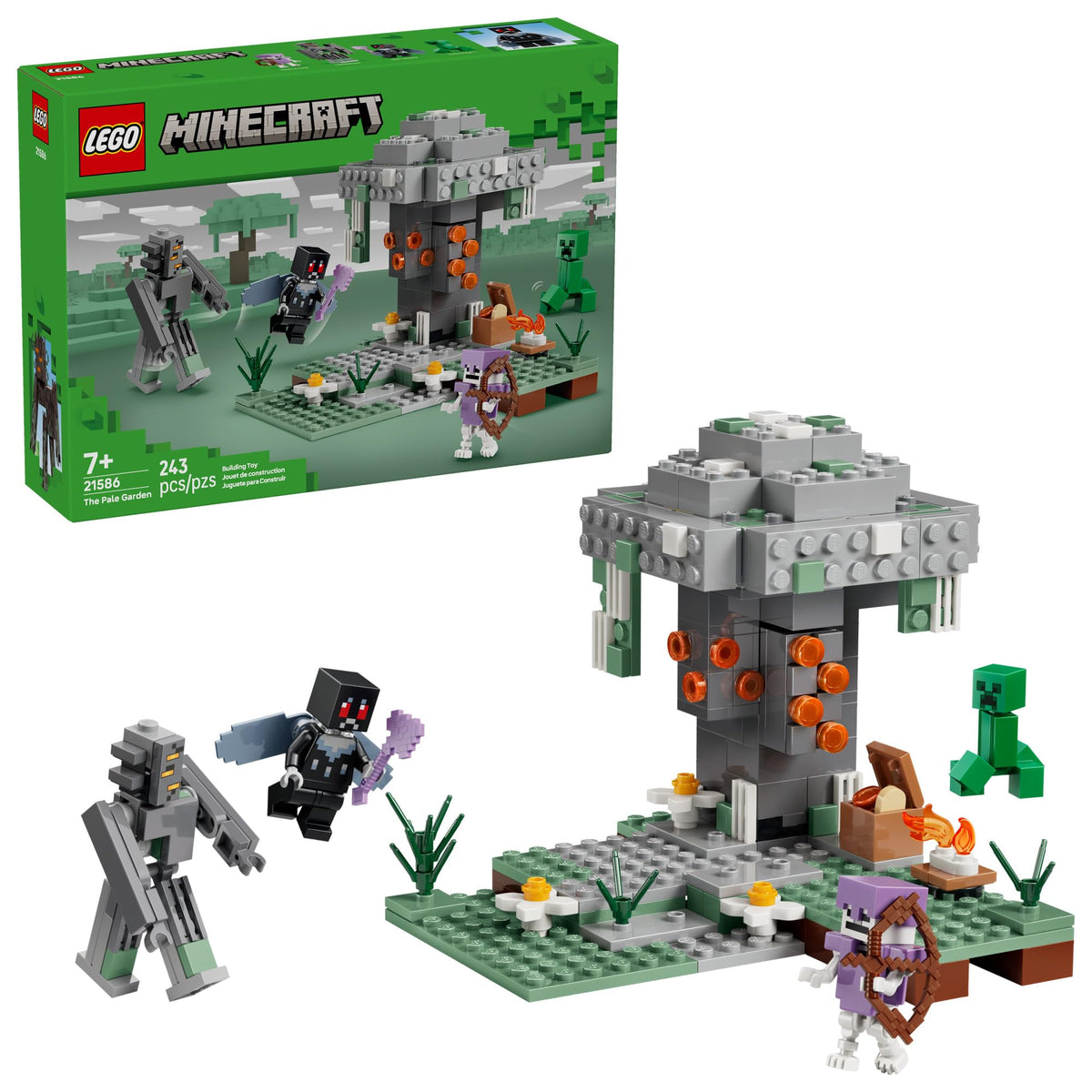 LEGO Minecraft The Pale Garden Building & Pretend Play Toy for Boys & Girls - Video Game Playset & Toy Figures for Kids, Ages 7+ - W/Mothman & Creeper Minifigures - Gift Idea for Birthdays - 21586 🍁 All In One Marketplace Canada