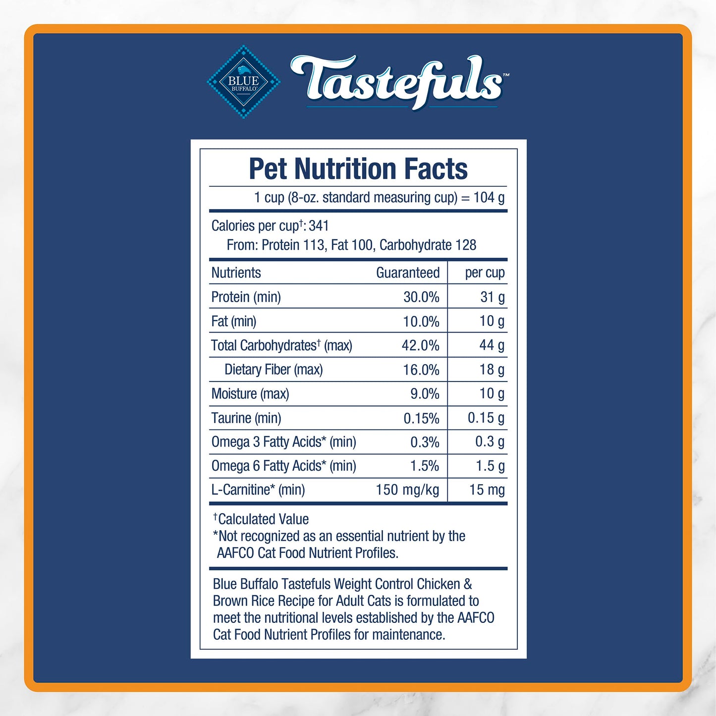 Blue Buffalo Tastefuls Chicken & Brown Rice Recipe Adult Dry Cat Food Weight Control, Real Chicken First, Deliciously Healthy Natural Cat Food, Supports Digestive Care and Coat Health, 3.1kg/7 lbs. 🍁 All In One Marketplace Canada