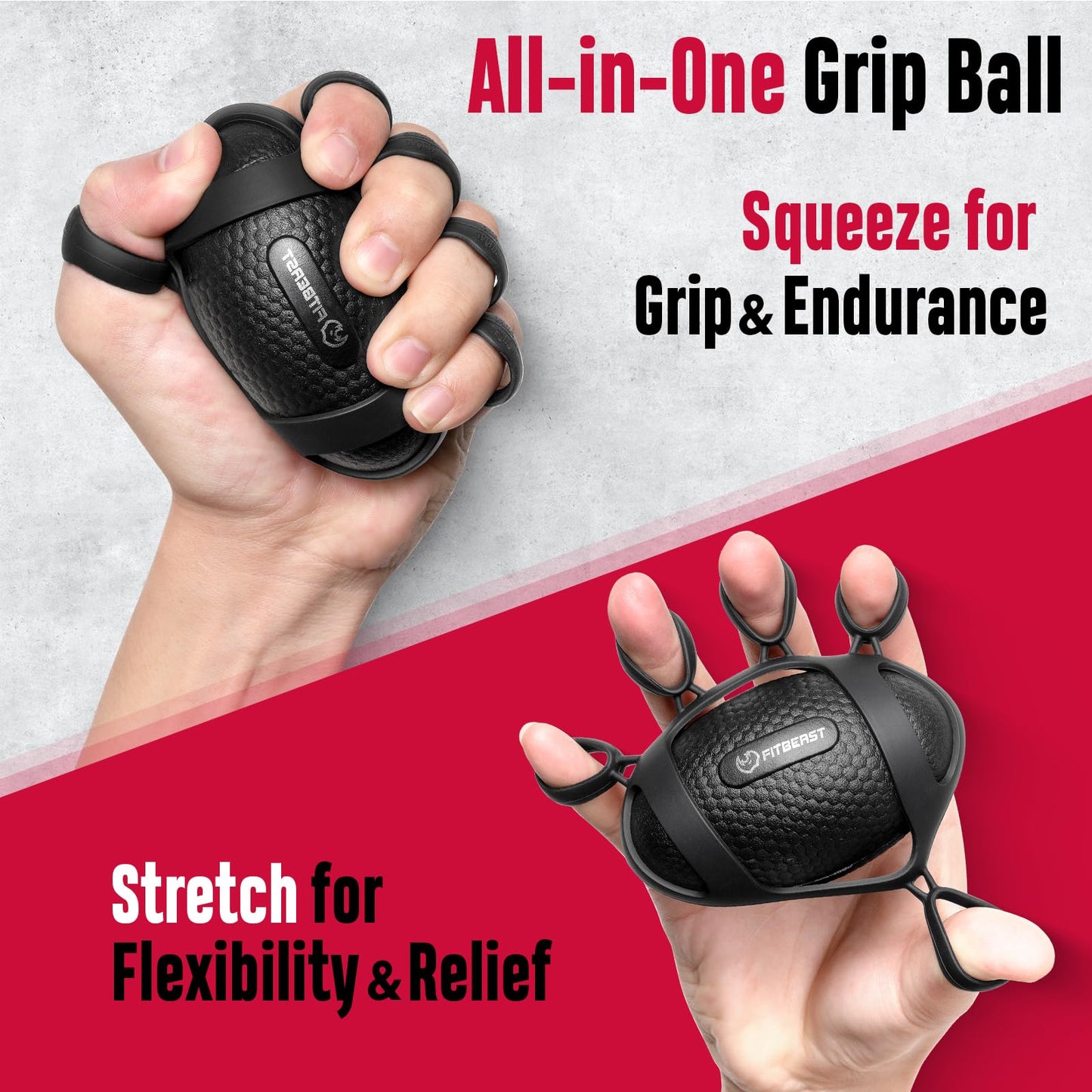 FitBeast Grip Strength Trainer, Hand Gripper Strengthener Kit - 6 Pack with Adjustable Resistance Forearm Strengthener, Forearm Exerciser and Massage Balls for Hand Therapy, Grip Training and Recovery 🍁 All In One Marketplace Canada