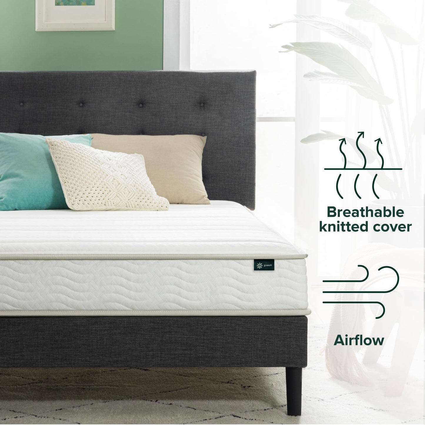 Zinus 6 Inch Foam and Spring Hybrid Mattress [New Version], Twin XL, Fiberglass Free, Medium Firmness, Durable Support, Certified Safe Foams & Fabric, Mattress in A Box 🍁 All In One Marketplace Canada