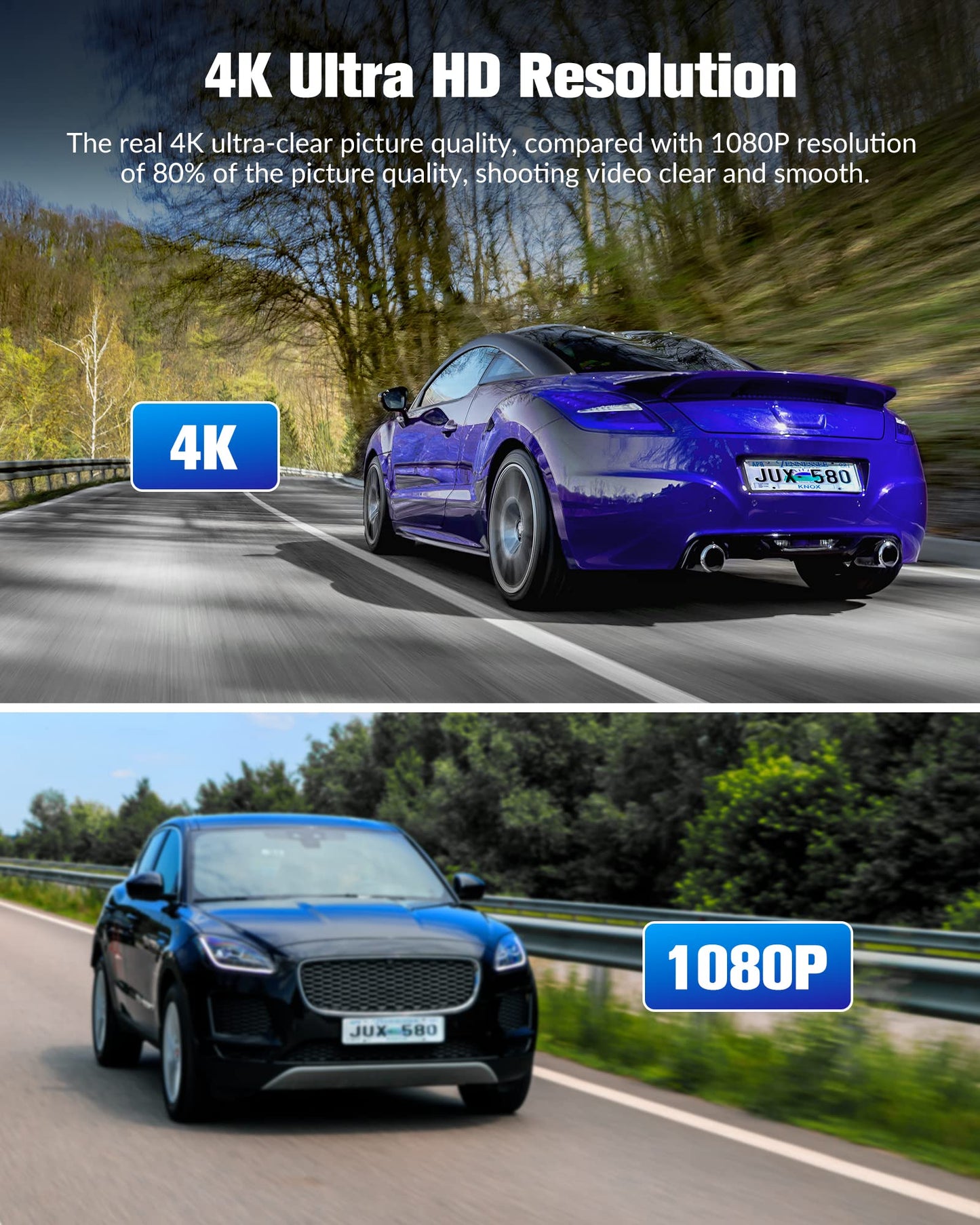 Dash Camera for Cars, 4K Dash Cam Front and Rear, Triple Car Camera with 32GB Card,Built-in IR Night Vision,2.0'' IPS Screen,170°Wide Angle,WDR,HDR,G-Sensor,24H Parking Mode, Loop Recording 🍁 All In One Marketplace Canada