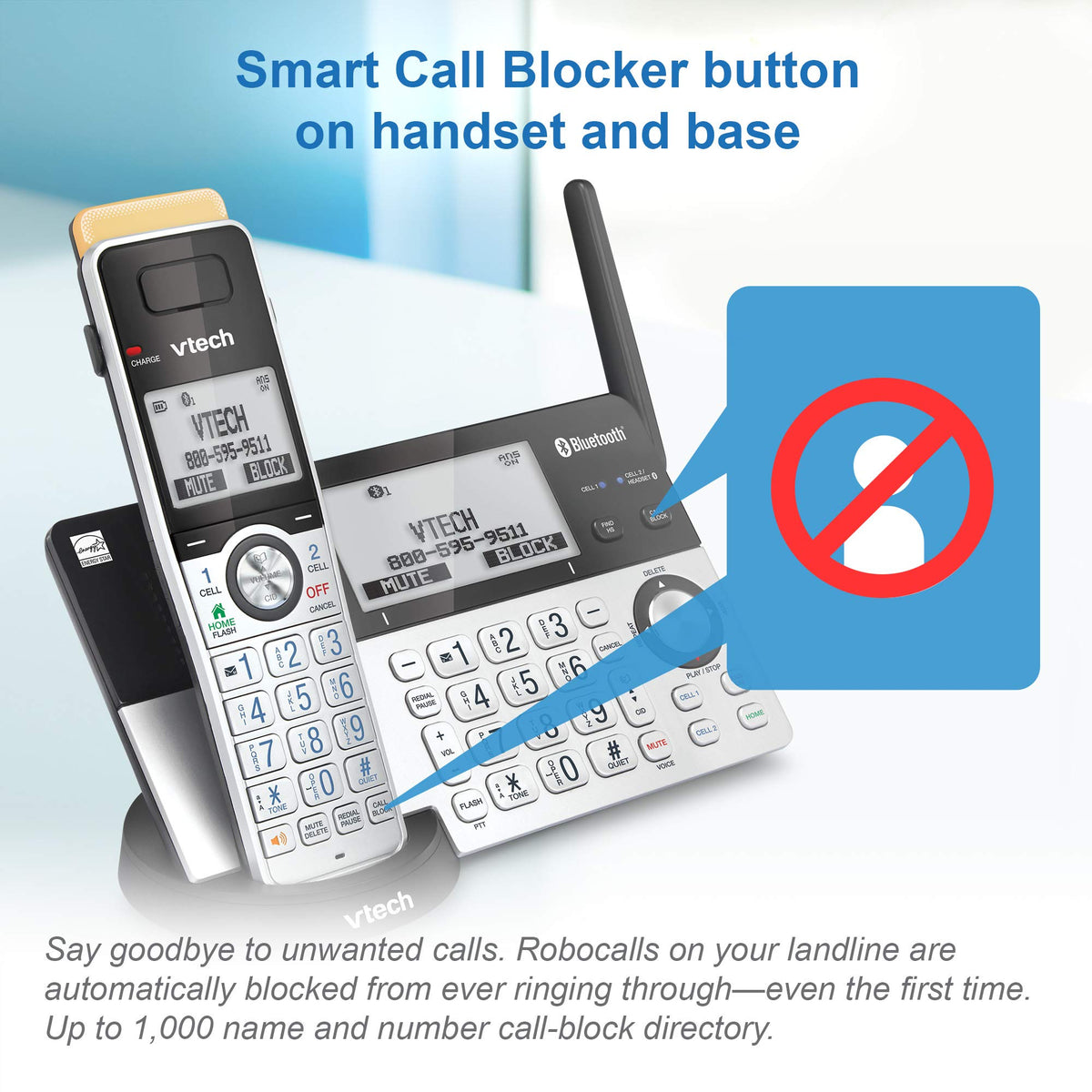 VTech IS8151-5 Answering System with 5 Handsets, Connect to Cell and Super Long Range (IS8151-5S) 🍁 All In One Marketplace Canada